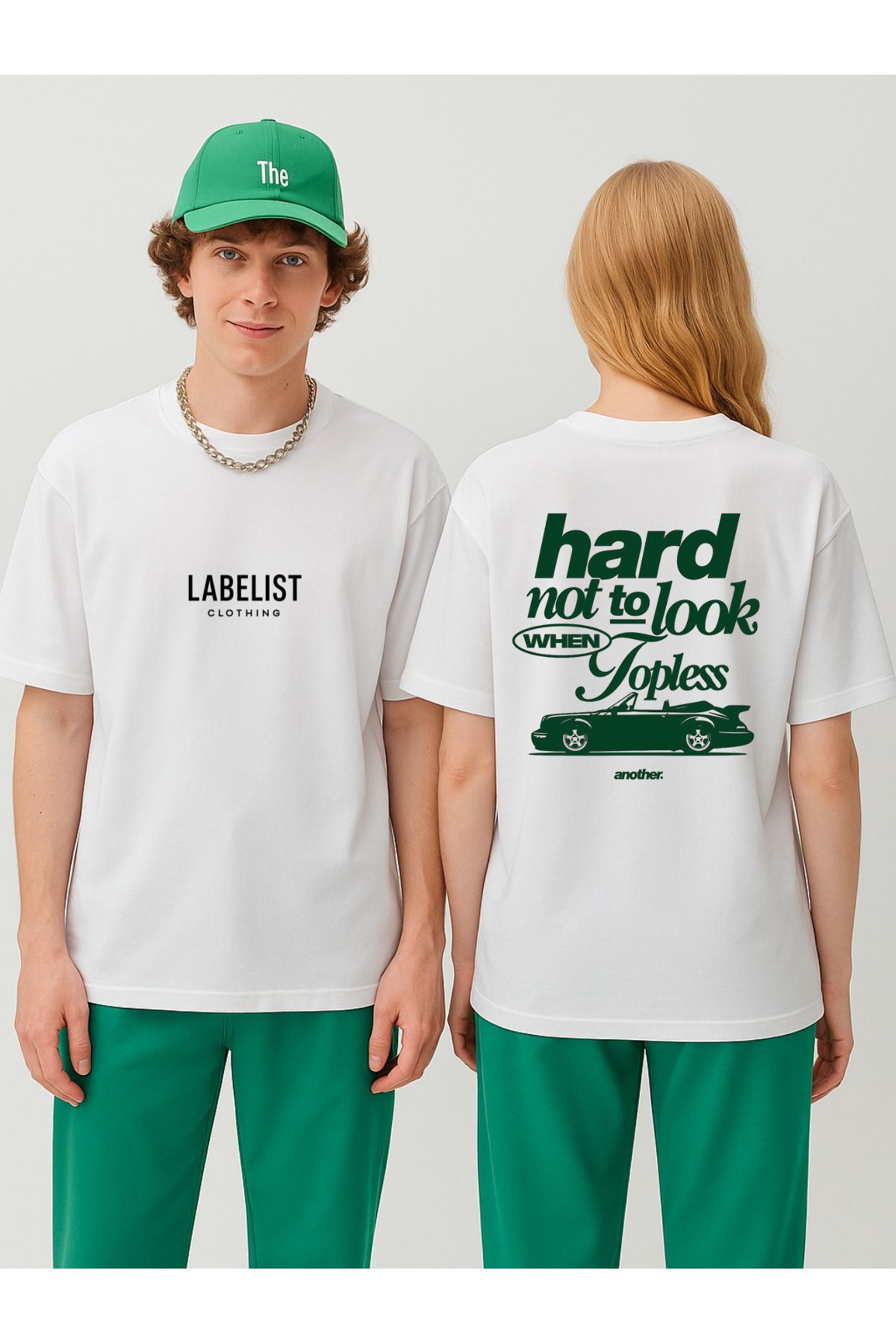 LABELIST CLOTHING UNISEX OVERSIZE HARD NOT TO LOOK SIRT BASKILI T-SHIRT