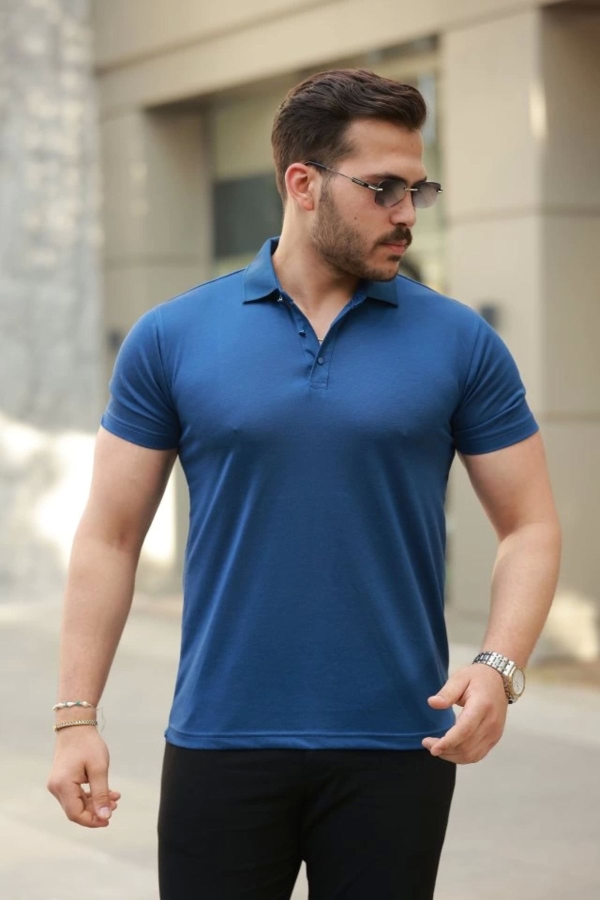 Butik Erkek Yakalı Kısa Kollu Tişört