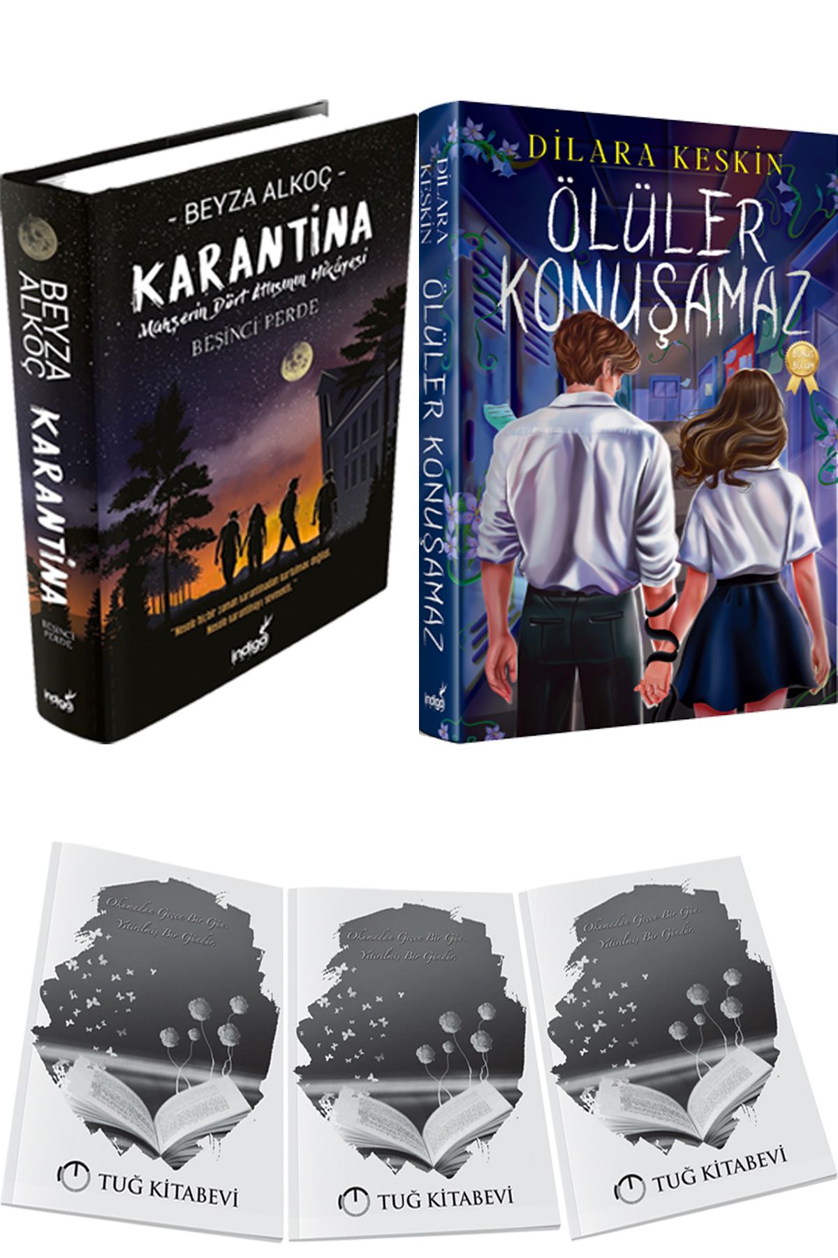 İndigo Kitap Karantina 5 Ciltli ve Ölüler Konuşamaz Yeni Ciltli + Hediyeli