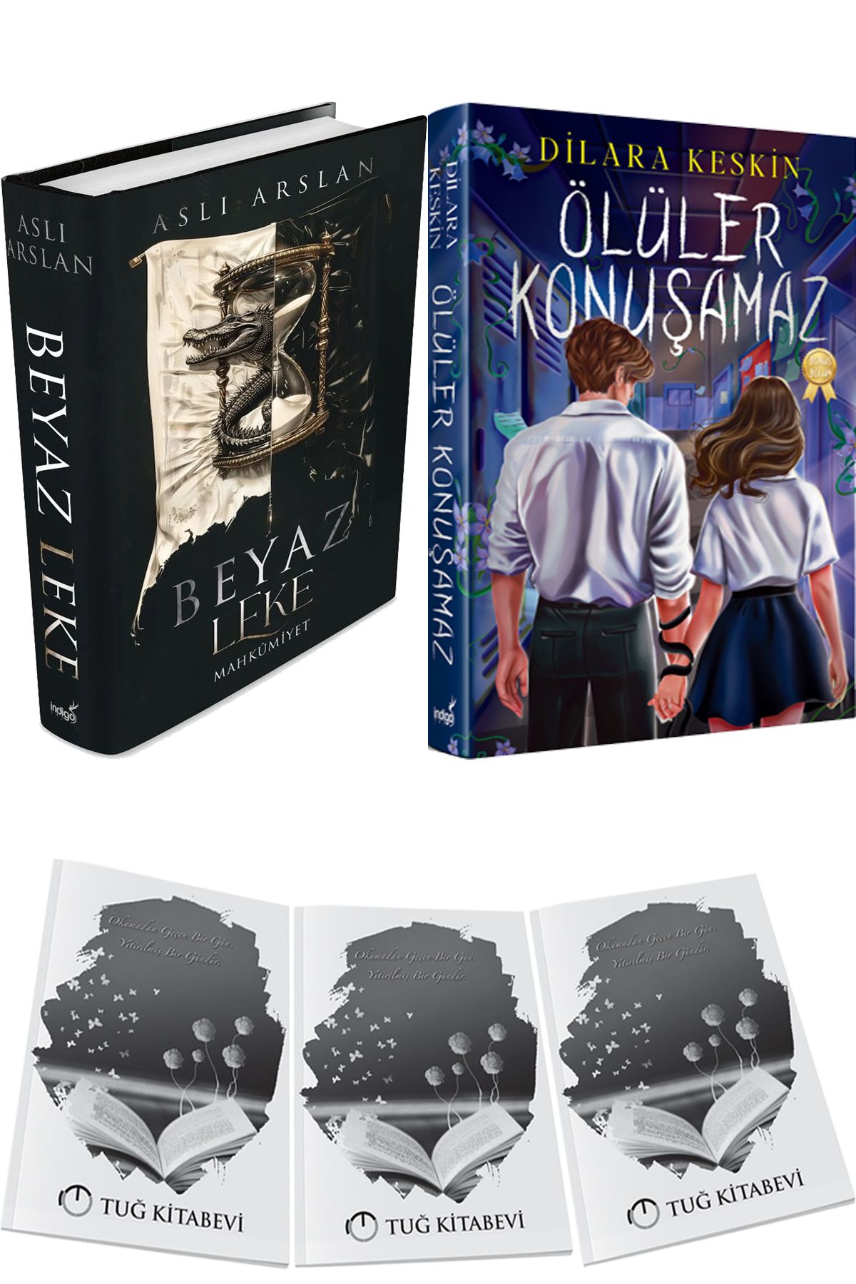 İndigo Kitap Beyaz Leke Mahkumiyet Ciltli ve Ölüler Konuşamaz Yeni Ciltli + Hediyeli