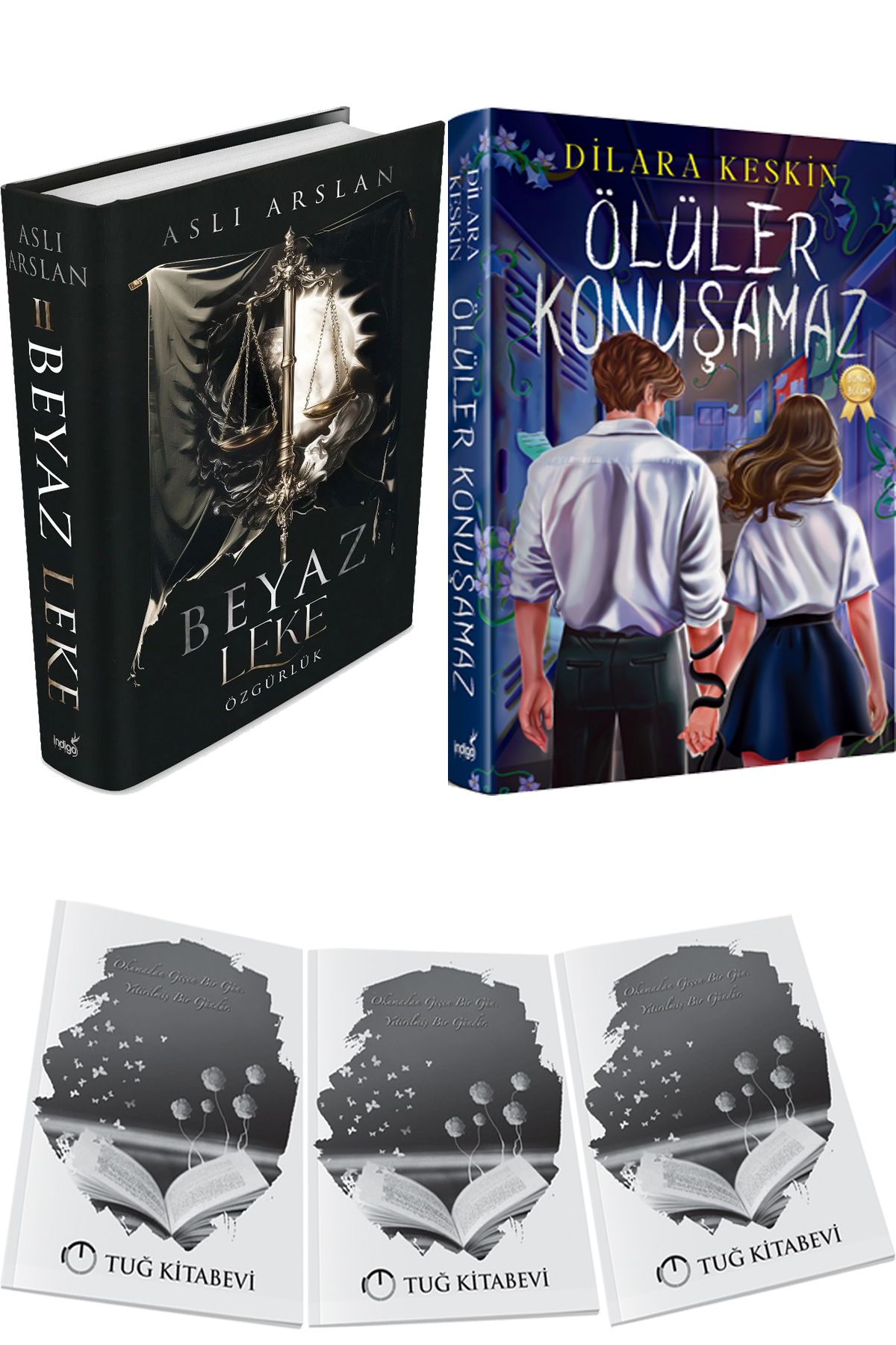 İndigo Kitap Beyaz Leke 2 Özgürlük Ciltli ve Ölüler Konuşamaz Yeni Ciltli + Hediyeli
