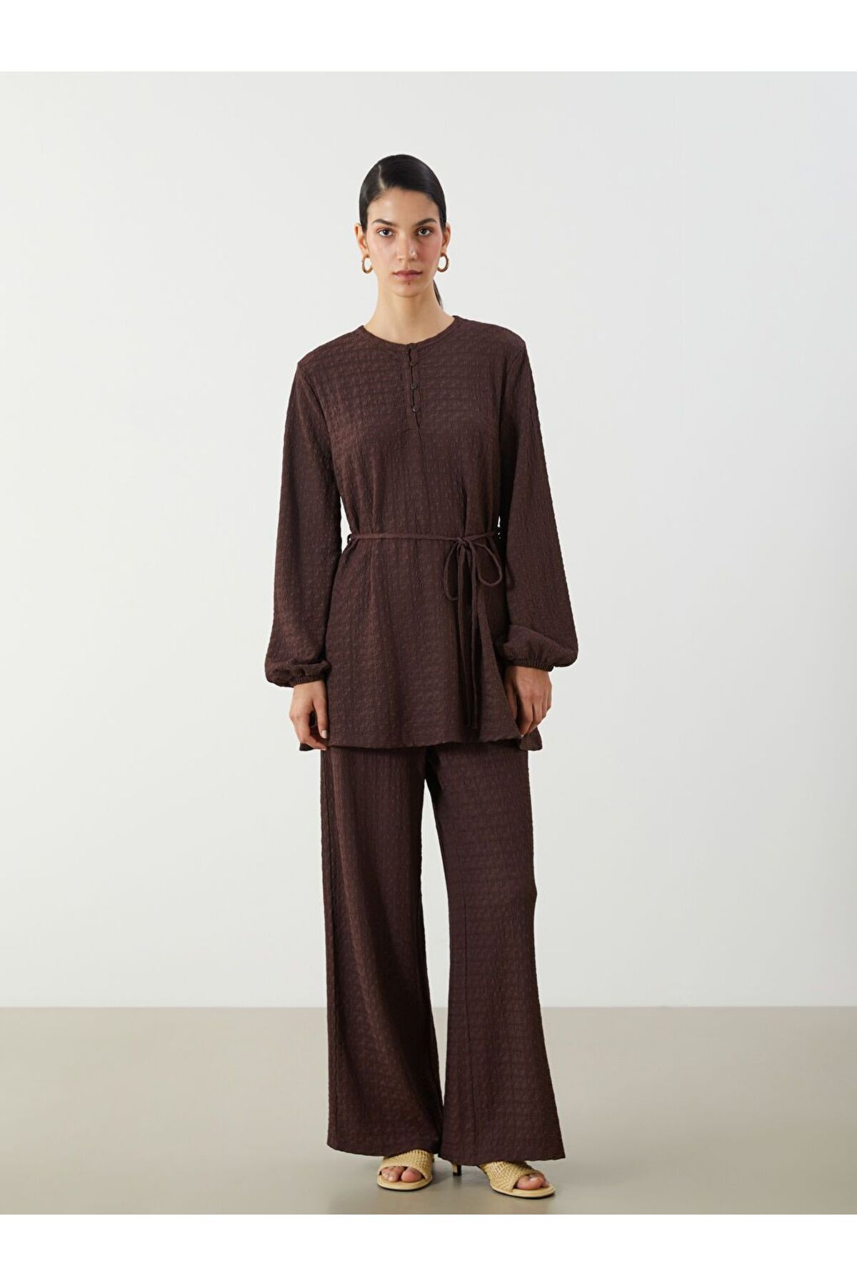 LC Waikiki LCW Modest Beli Lastikli Dokulu Kadın Pantolon