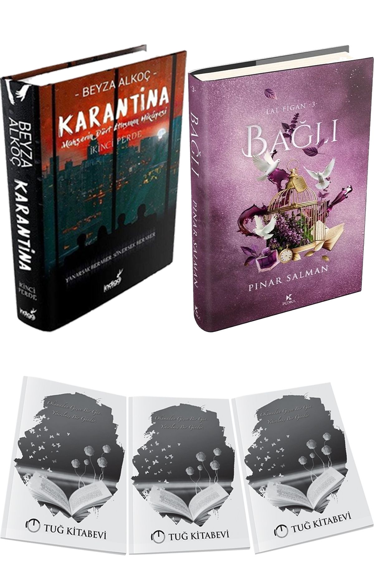 İndigo Kitap Karantina 2 Ciltli ve Lal Figan 3 Bağlı Ciltli + Hediyeli