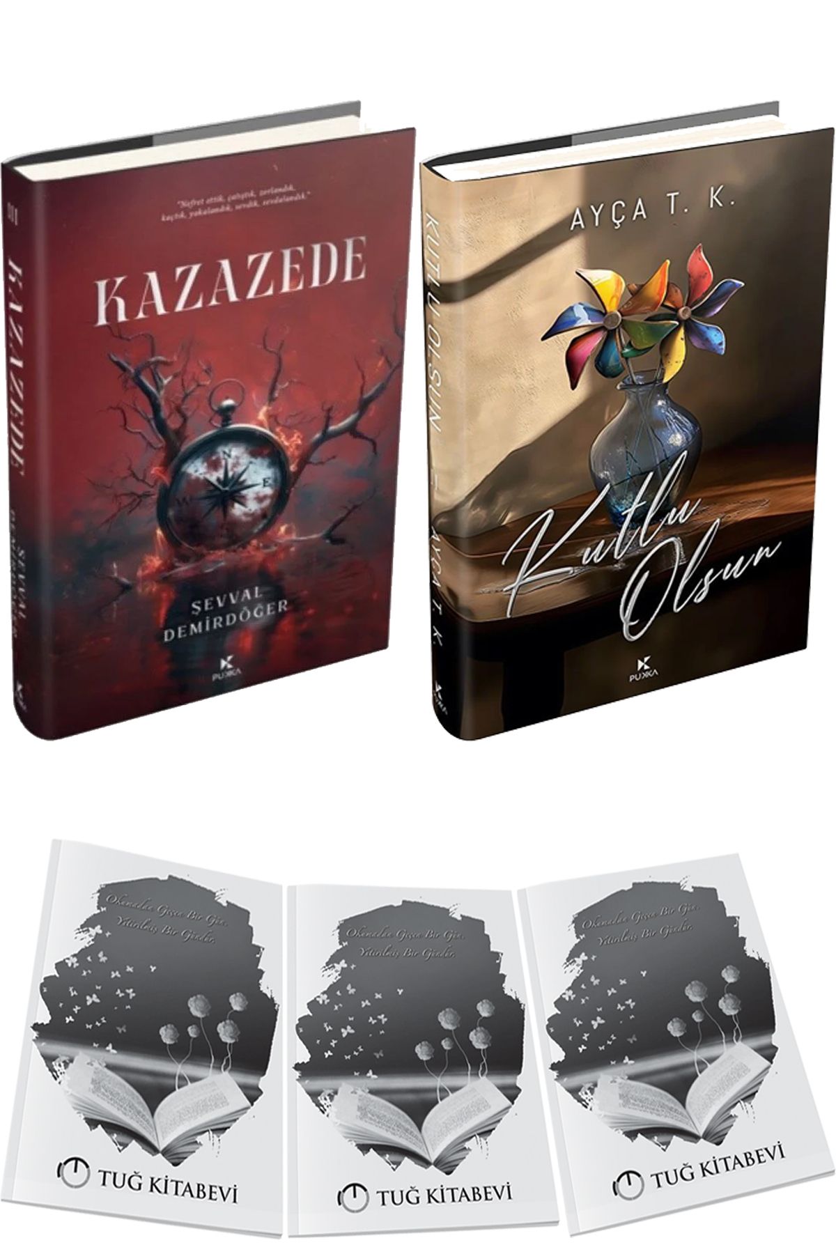 Pukka yayınları Kazazede 3 Ciltli ve Kutlu Olsun 2 Ciltli + Hediyeli
