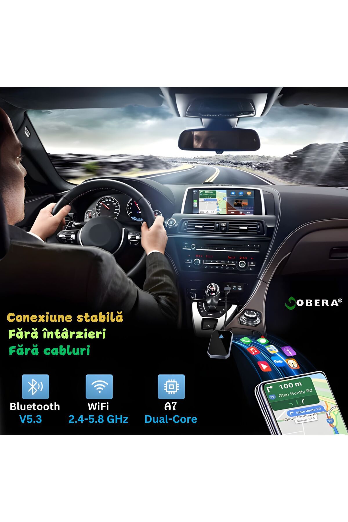 goBERA-Wireless Androidauto Module, Cars With Factory Android Auto Via Cable, Minimum Android 11 3