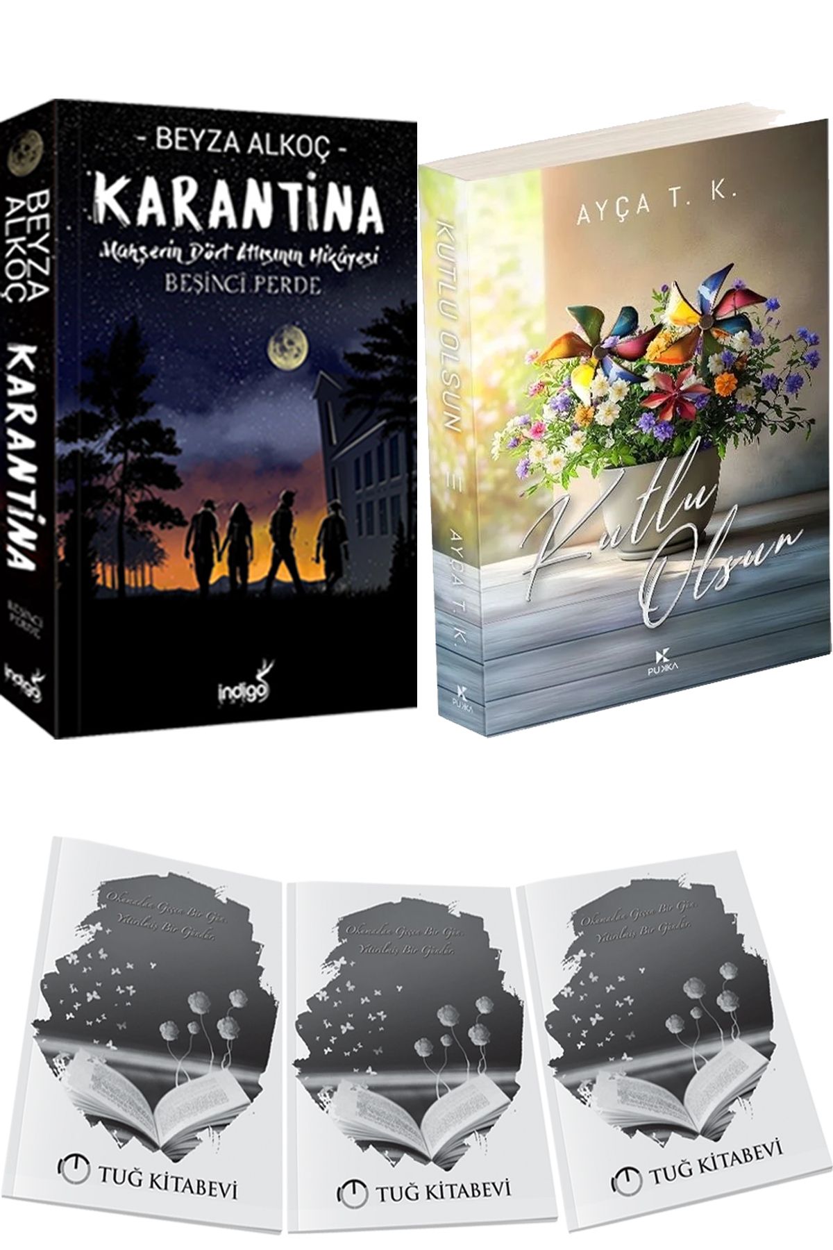 İndigo Kitap Karantina 5 Beyza Alkoç ve Kutlu Olsun 3 + Hediyeli