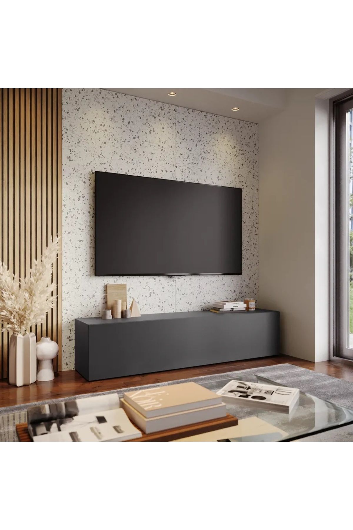 Home Vipahşap Aqua Tv Sehpası 180*40 Antrasit