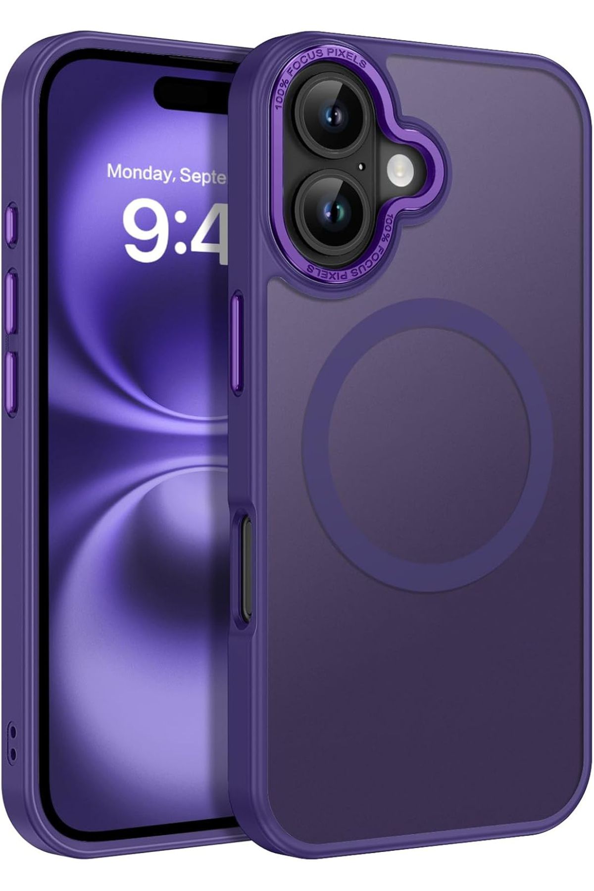 EDELFU iPhone 16 UYUMLU Parmak İzi Tutmayan Kapak Magsafeli Metal Kamera Korumalı Dayanıklı Kılıf
