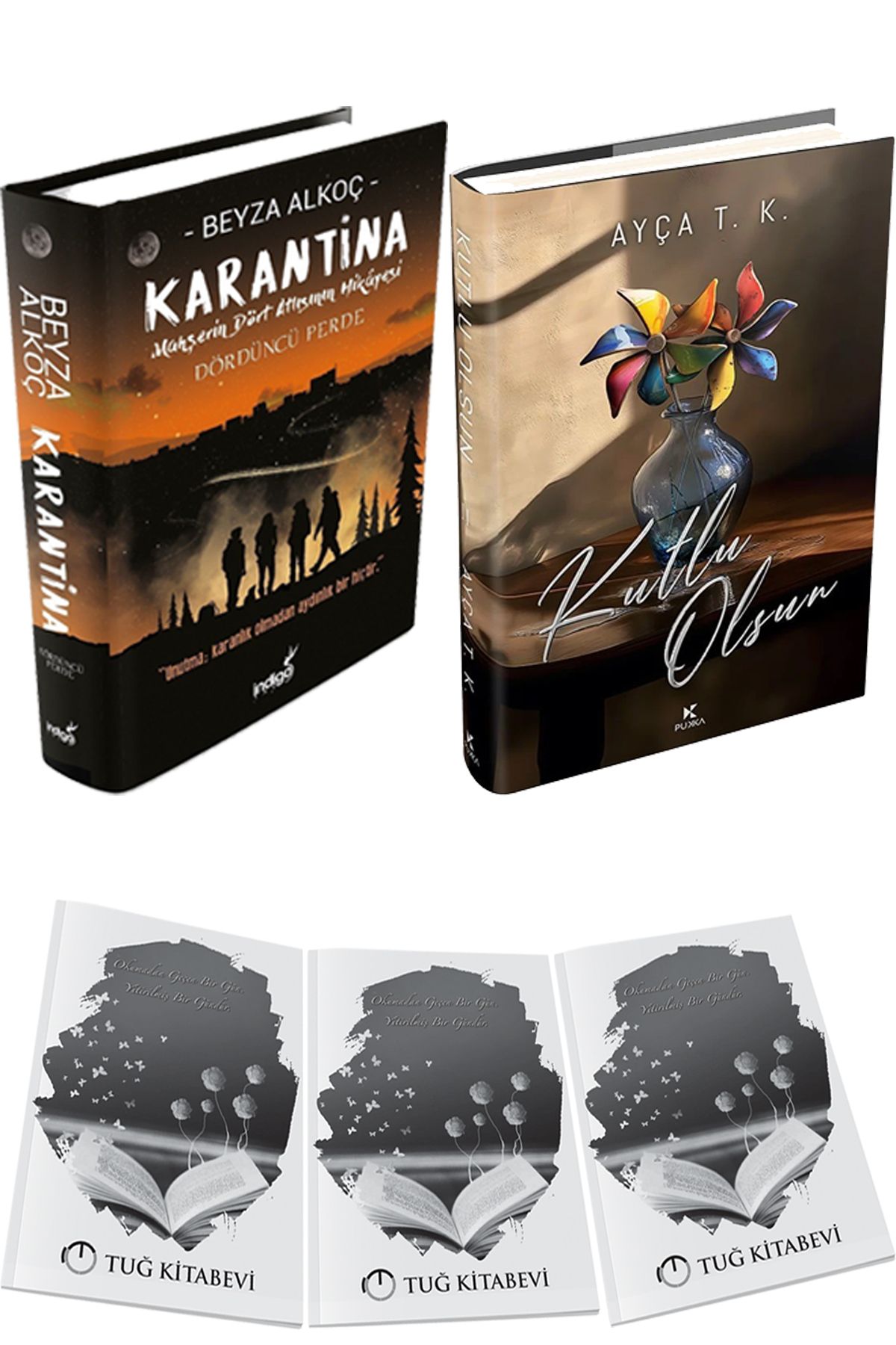 İndigo Kitap Karantina 4 Ciltli ve Kutlu Olsun 2 Ciltli + Hediyeli