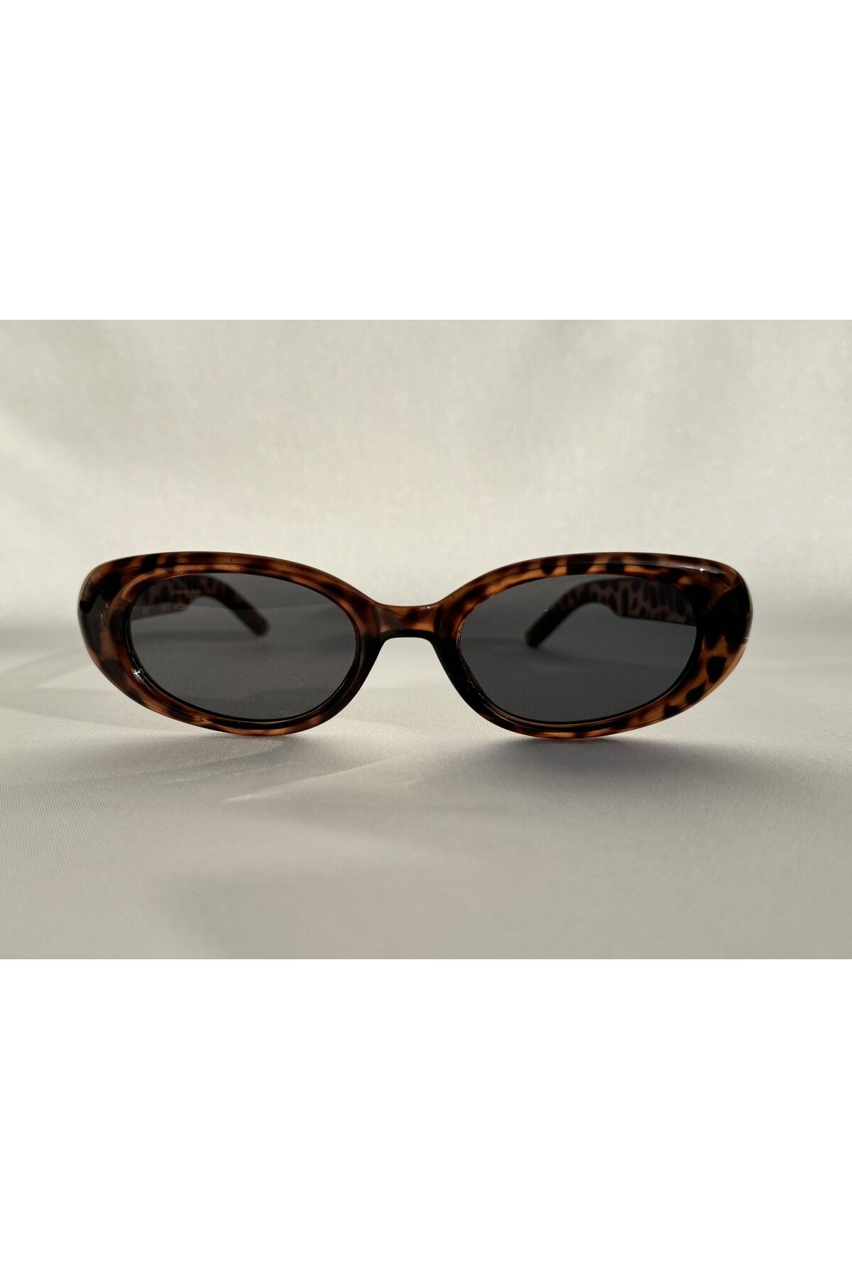 MONAL Bugs Leopar Güneş Gözlüğü, Oval, Siyah Cam Renkli