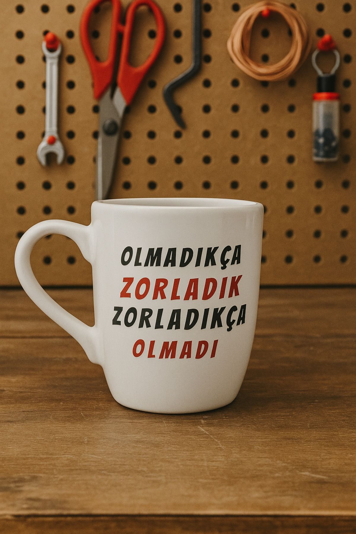 Tasarım OLMADIKÇA ZORLADIK ZORLADIKÇA OLMADI - Bulut Kupa - Hediyelik Seramik Kupa