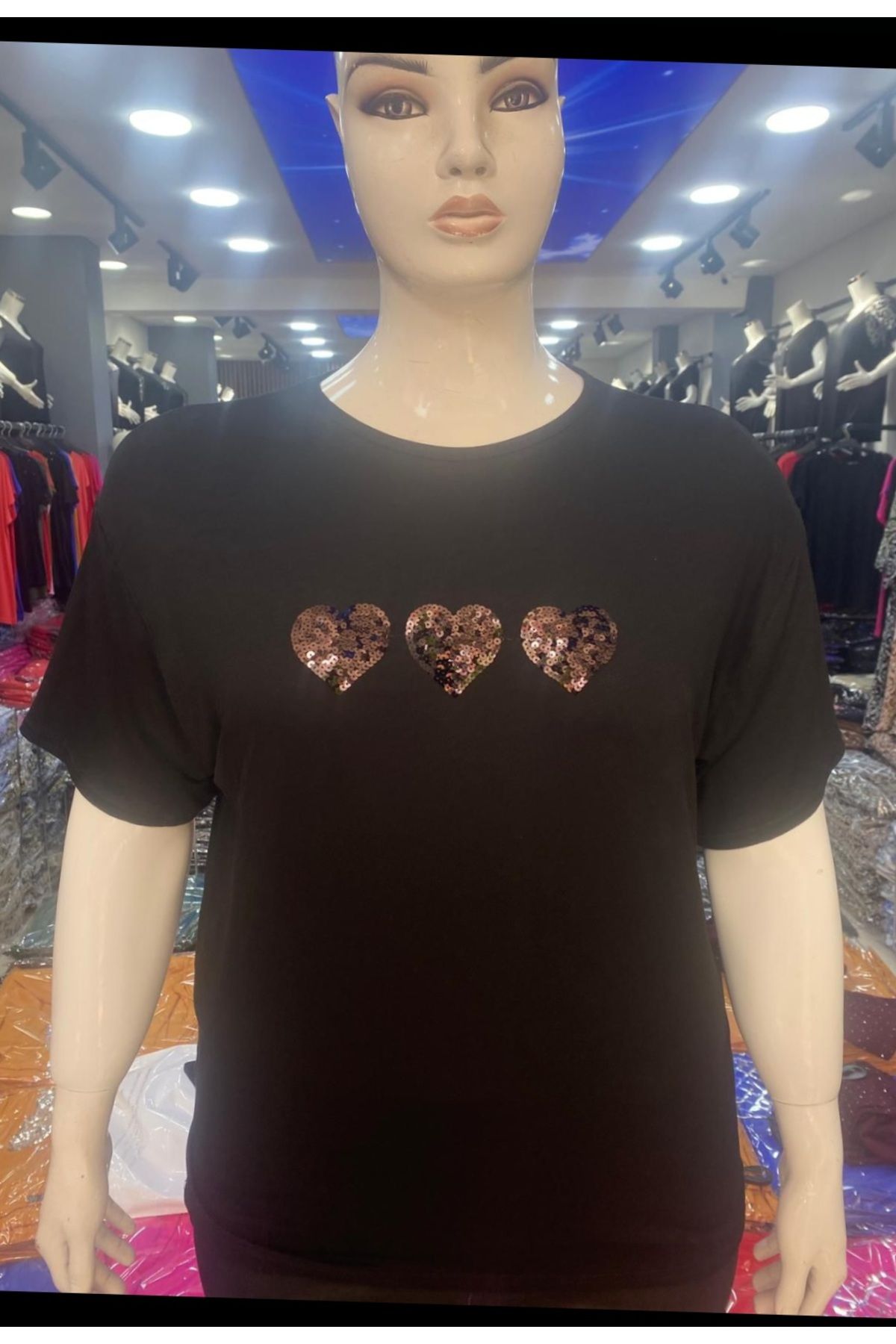 atelyu kadın büyük beden penye tshirt bluz