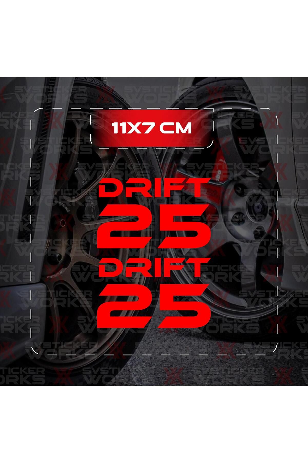 ARONA Mondial Drift L 25 Yan Grenaj Sticker Modeli Tarz Sticker DRIFT 25
