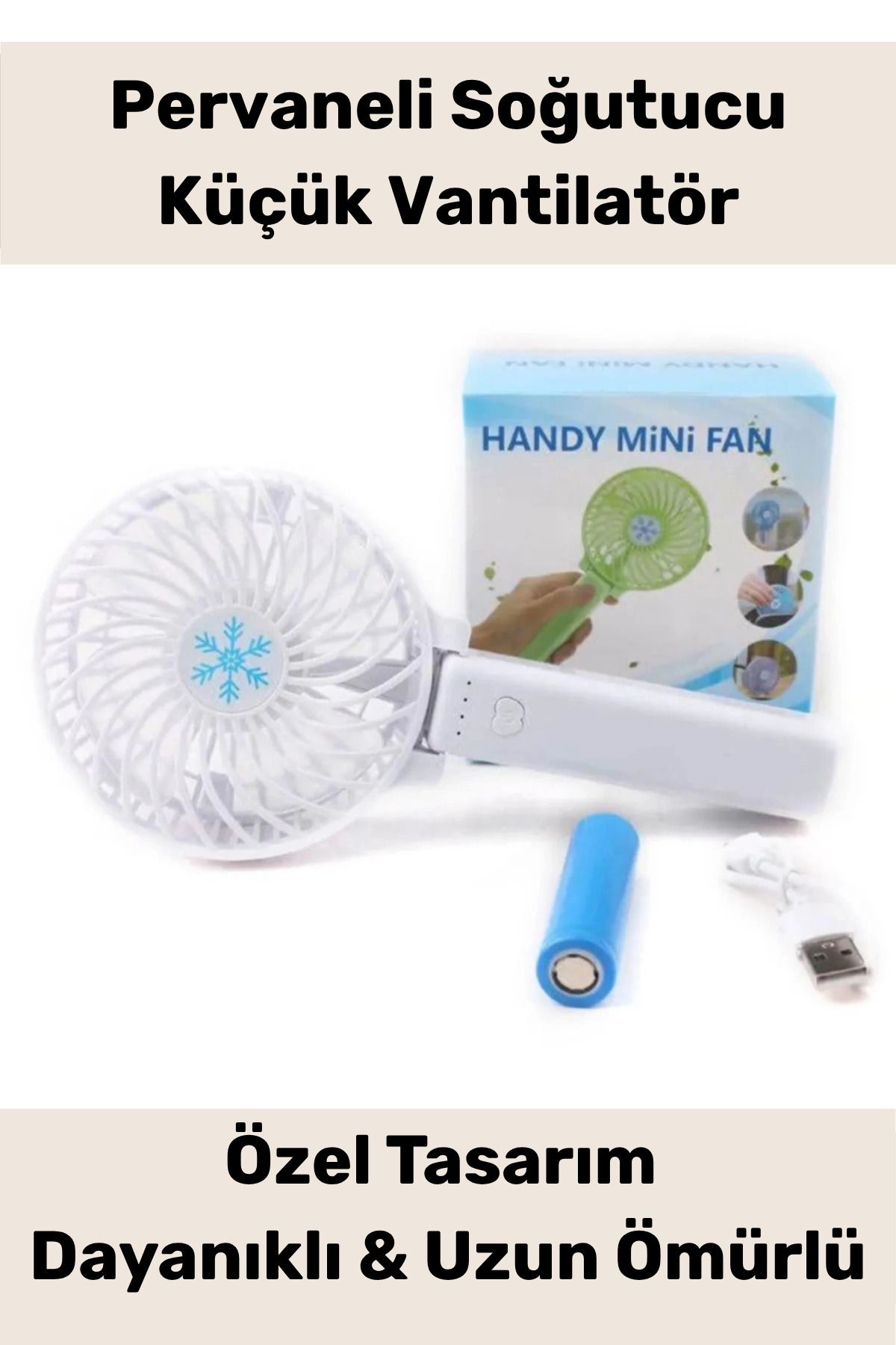 PeraNova Özel Üretim Cep Boyu Usb Şarjlı 3 Kademeli Sessiz Taşınabilir Mini Fan Pervaneli Soğutucu Vantilatör