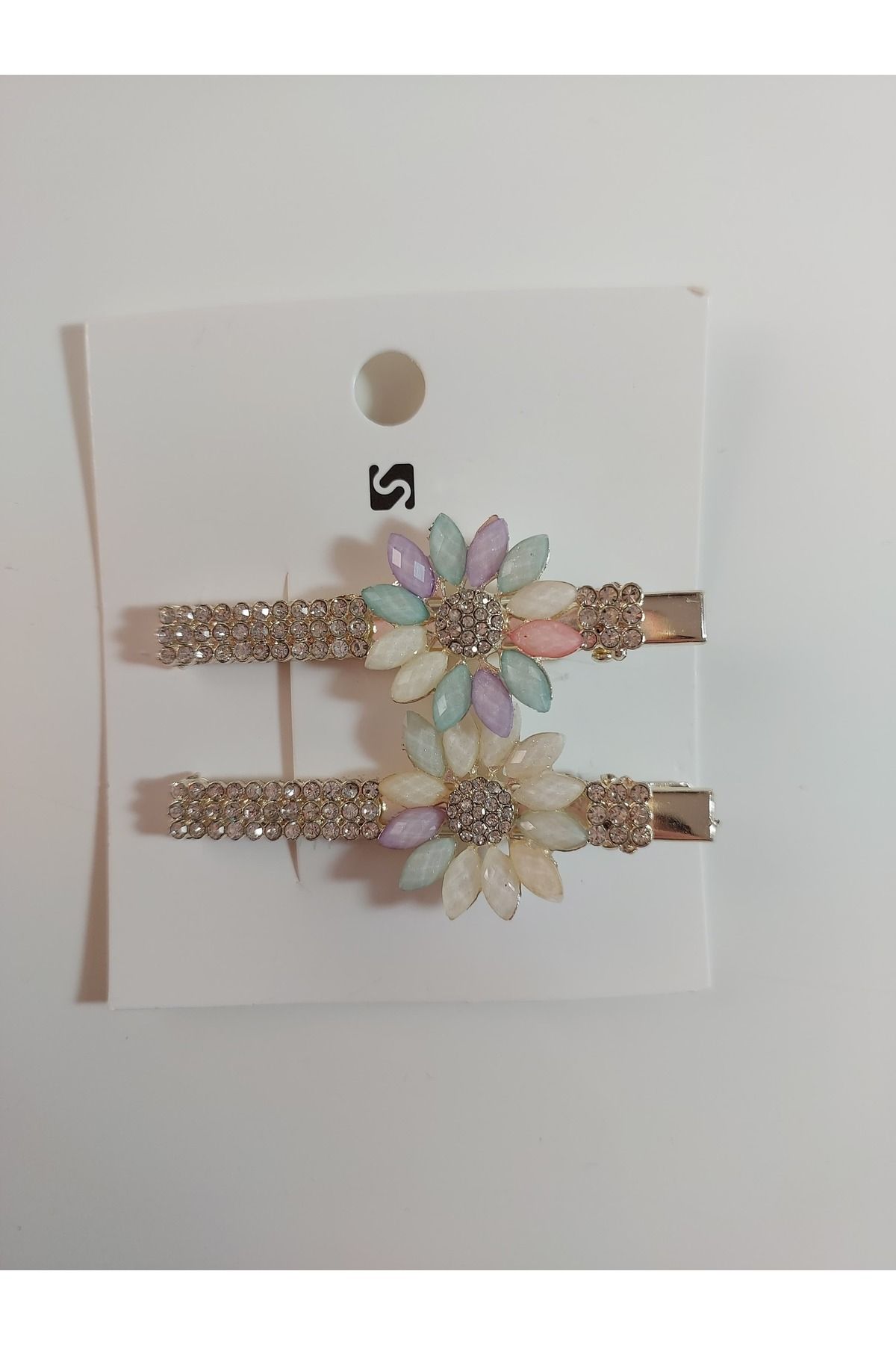 Helys Accessories Zirkon Taşlı Papatya Figürlü Toka