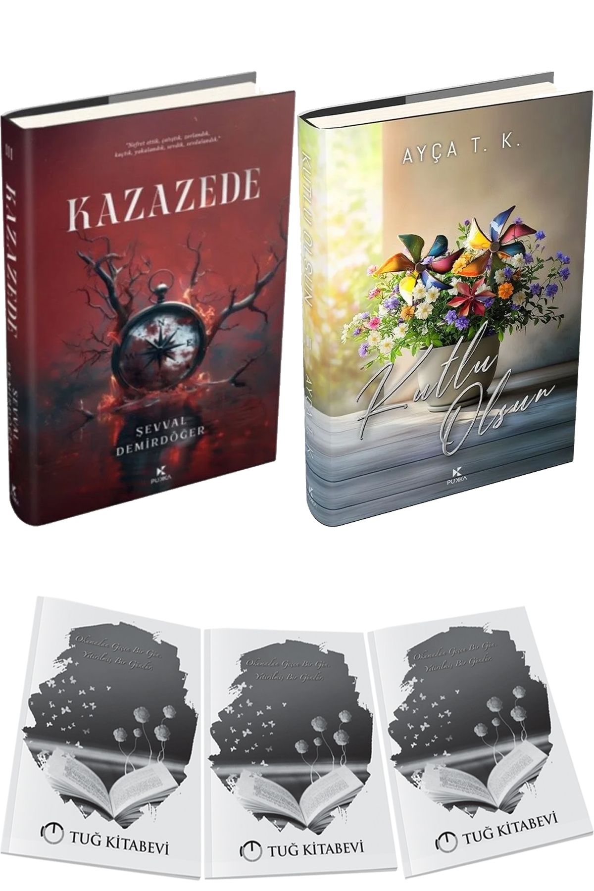 Pukka yayınları Kazazede 3 Ciltli ve Kutlu Olsun 3 Ciltli + Hediyeli
