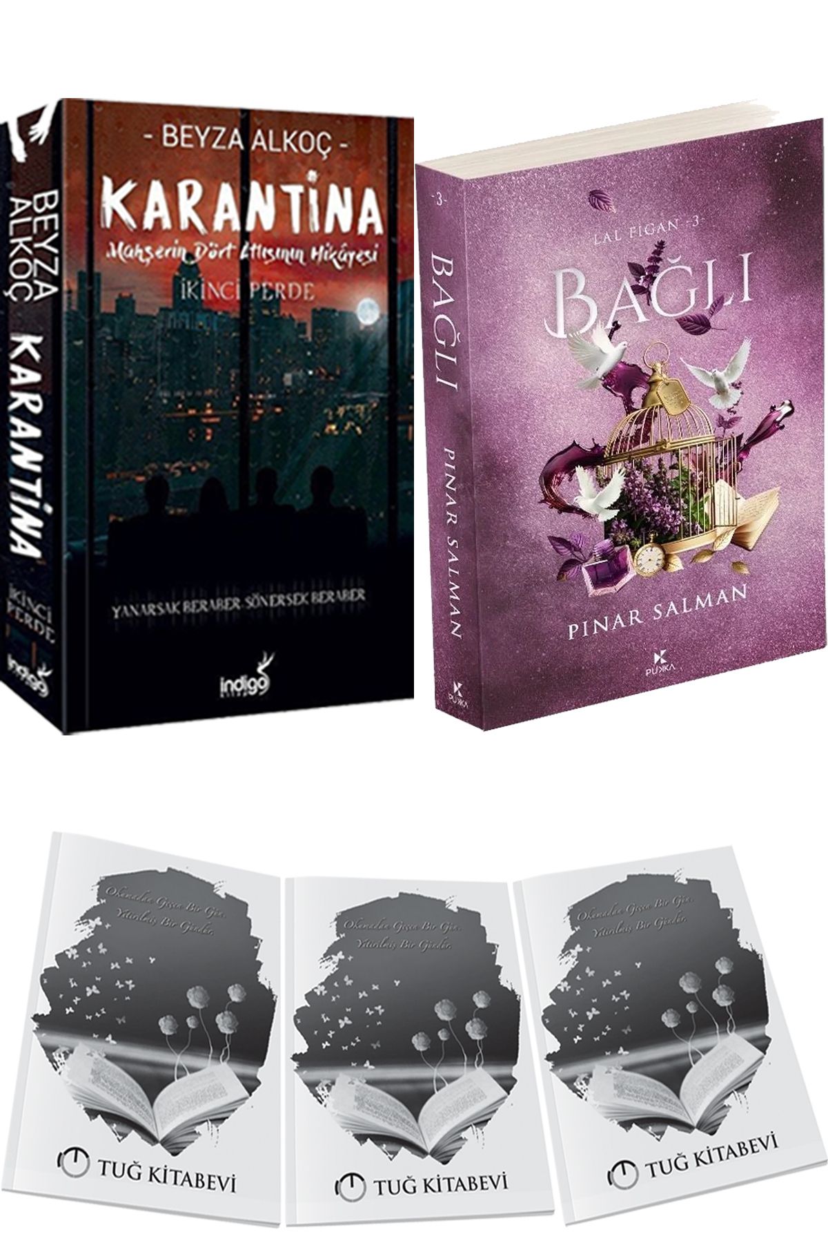 İndigo Kitap Karantina 2 Beyza Alkoç ve Lal Figan 3 Bağlı + Hediyeli