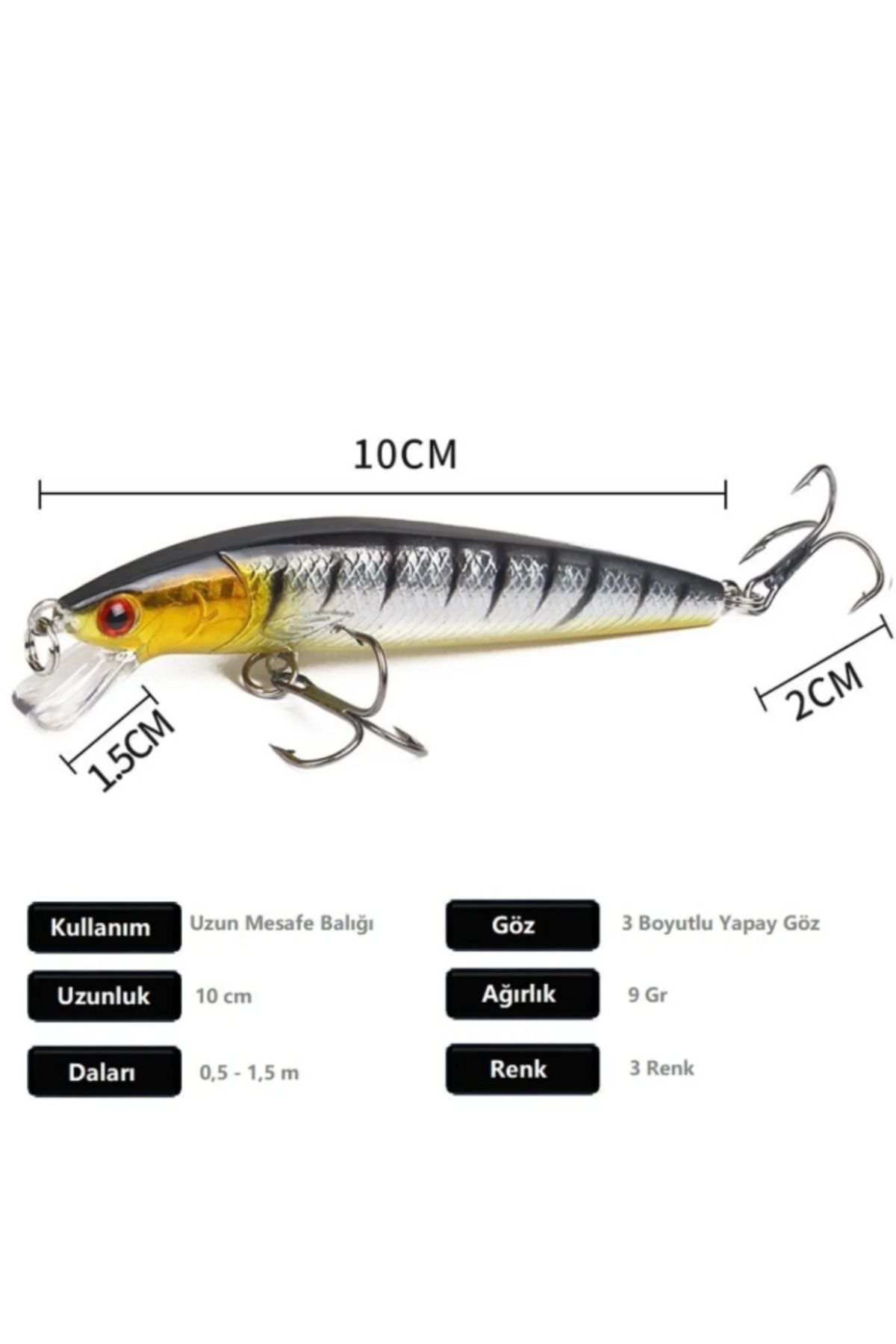 Muse 10cm 9gr Minnow, Suni Yem, Lures,rapala,suni Yem,spin, Maket ,levrek, Lüfer, Çupra, Kefal, Turna