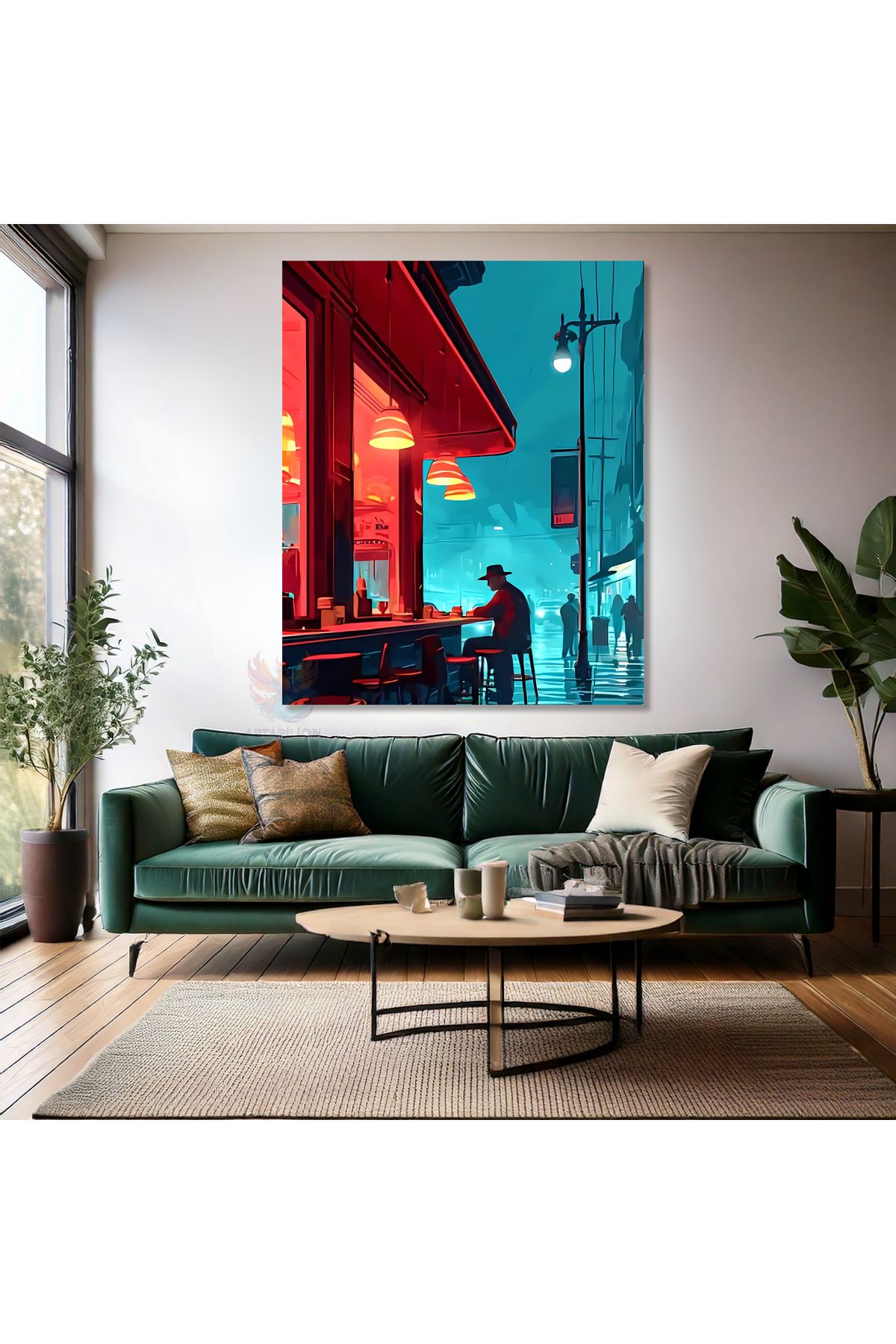 Artarilion Yalnız Adam Kanvas Tablo Modern Salon Tablosu Sanat Tablosu