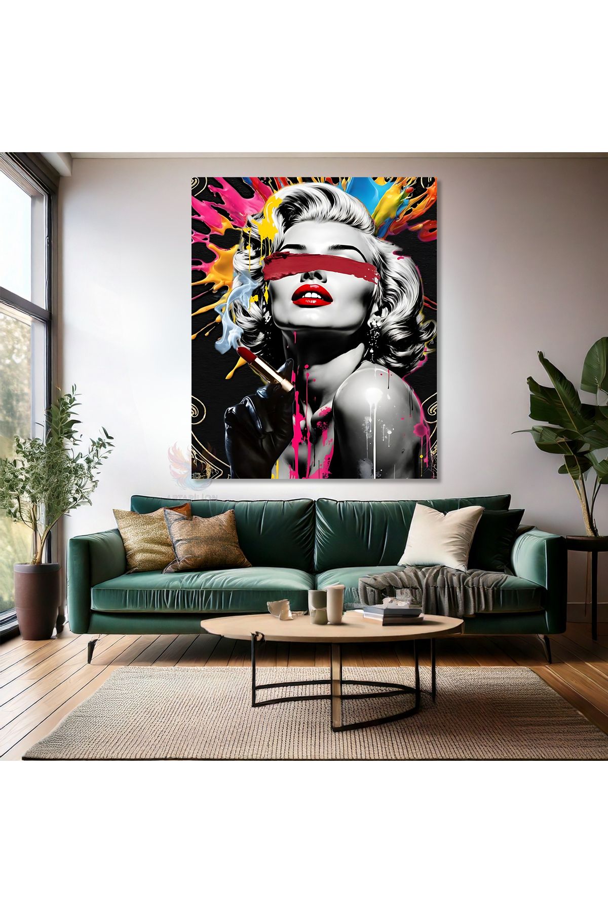 Artarilion Rujlu Kanvas Tablo Marilyn Monroe Kanvas Tablo Dijital Baskı Ofis Ev Tablosu
