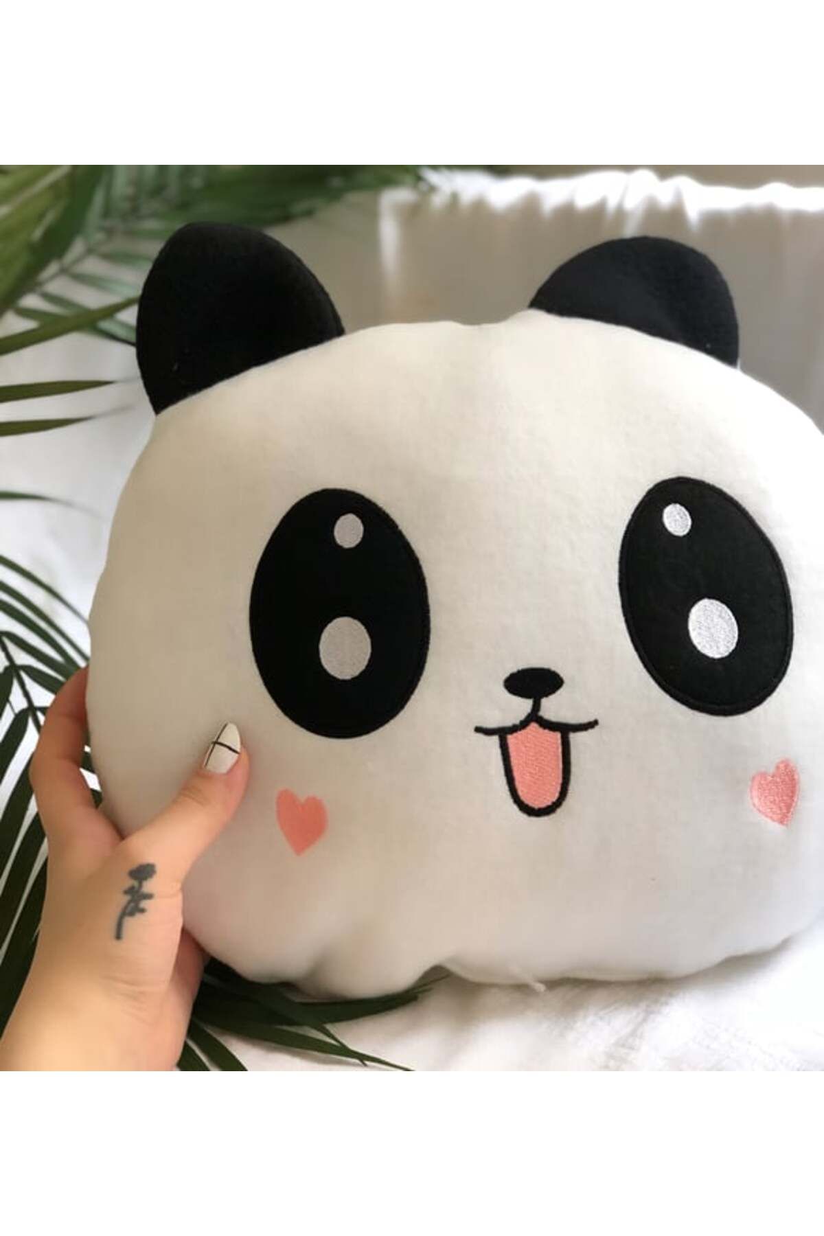 keyfimshop Kişiye Özel Sevimli Panda Peluş yastık 35*35cm