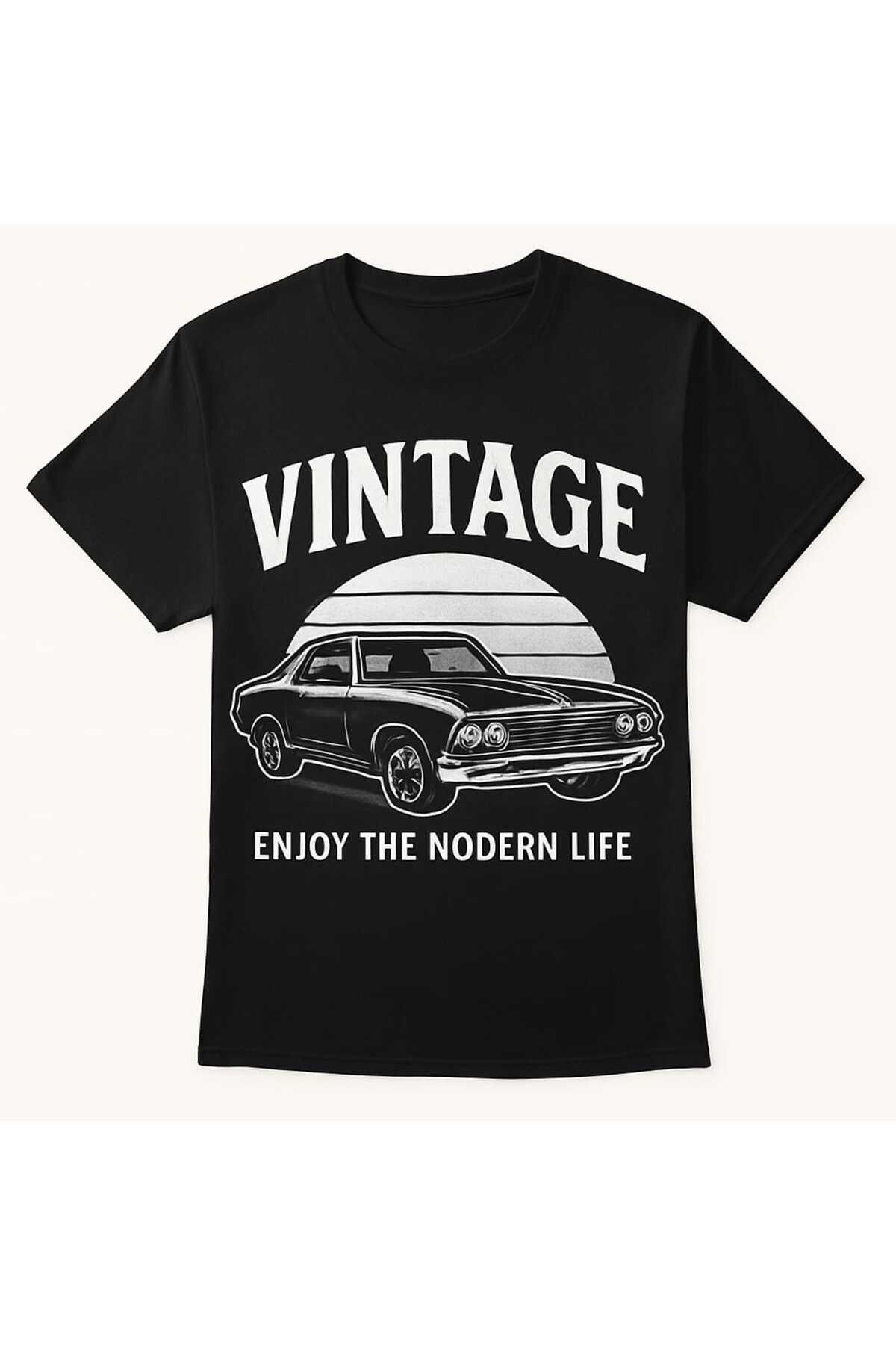 MAGORS Unisex Geniş Kesim Vintage Baskılı Pamuklu T-shirt