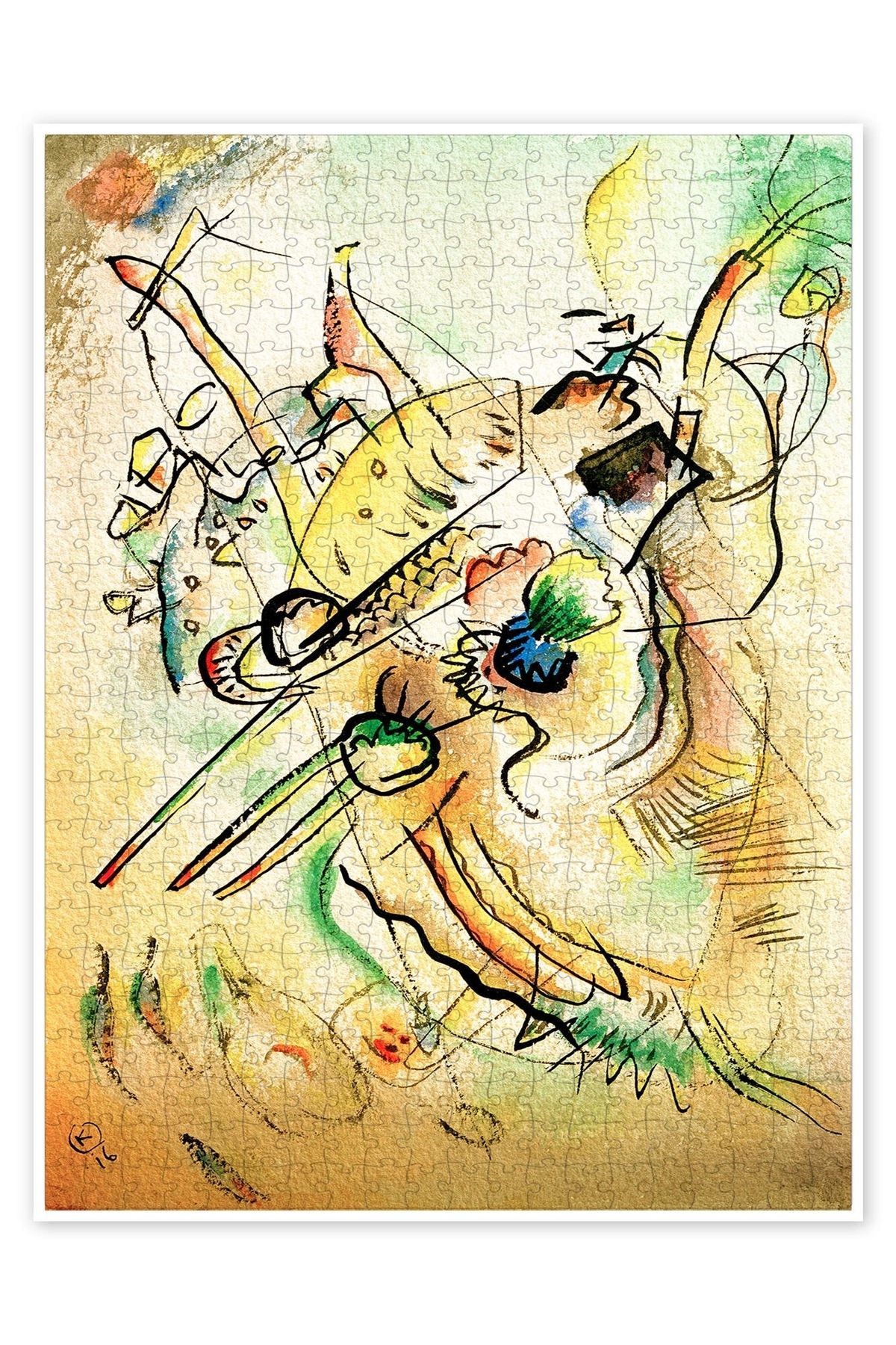 Jeronkarji Kompozisyon D 500 Parça Puzzle Yapboz Bohem Soyut Sanat Temalı
