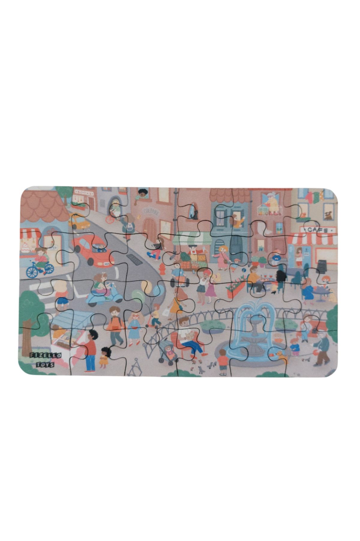 Fizello City Centre - Şehir Merkezi / Small Puzzle 3-7 Yaş 24 Parça