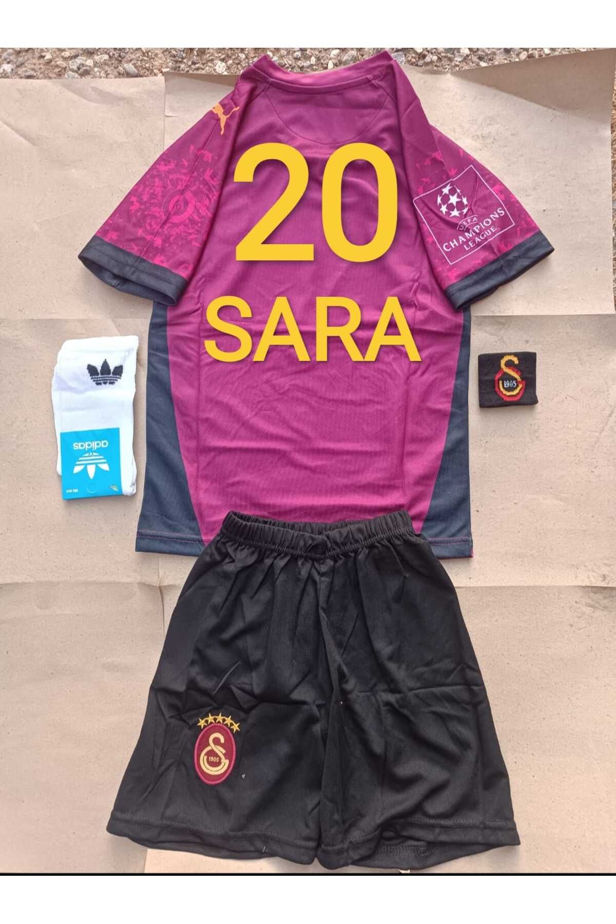 Marka Extra GALAtAsArA'y- 5 YILDIZLI 2024.2025 ÇOCUK Futbol Forması G.S'ARA 20 4.LÜ SET BORDO