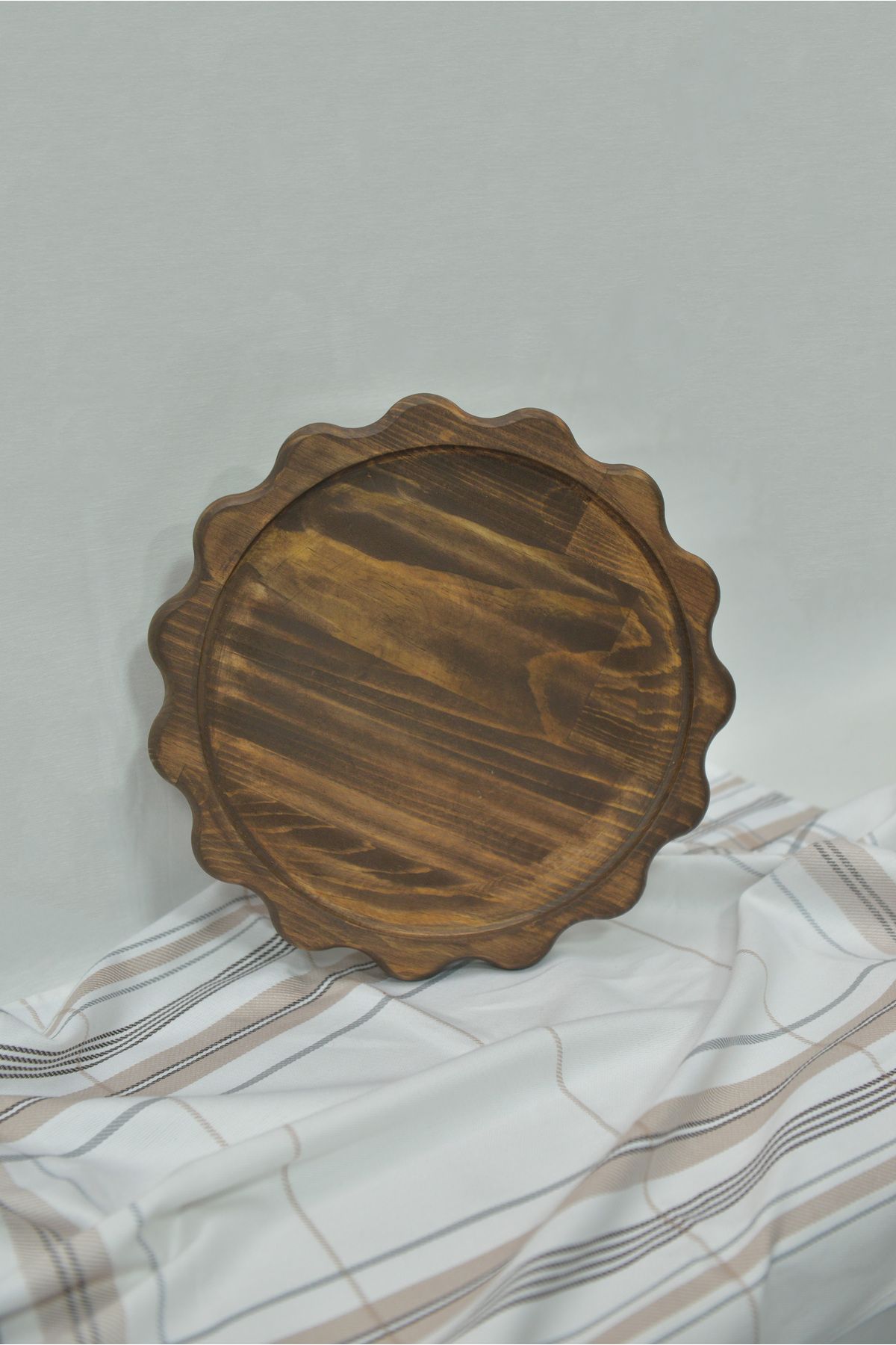 Famwoodart Büyük Boy Ceviz Ahşap Sunumluk Ve Supla %100 Çam