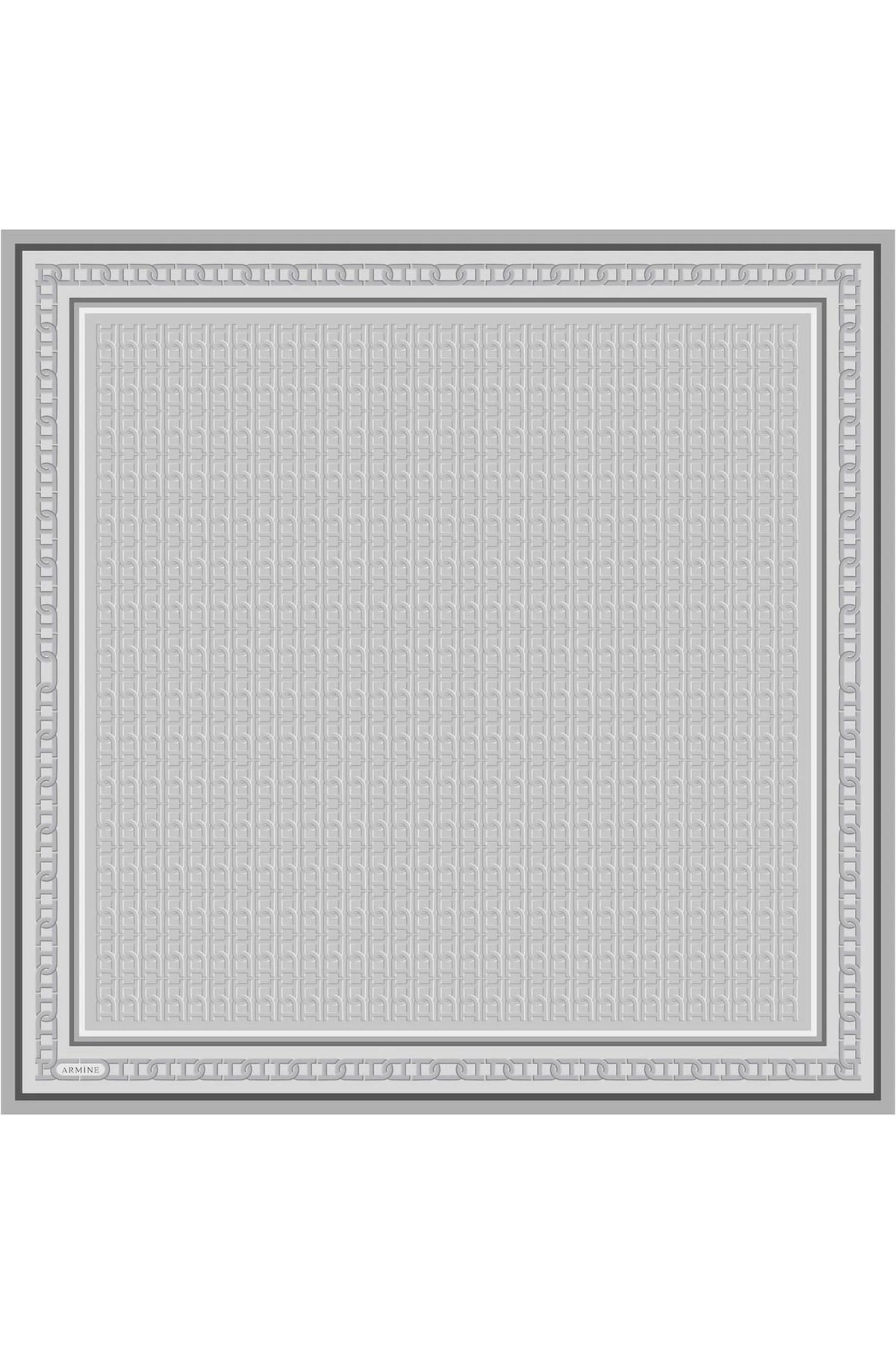 Armine Soyut Desenli Saf İpek Sura Eşarp -9301D -37