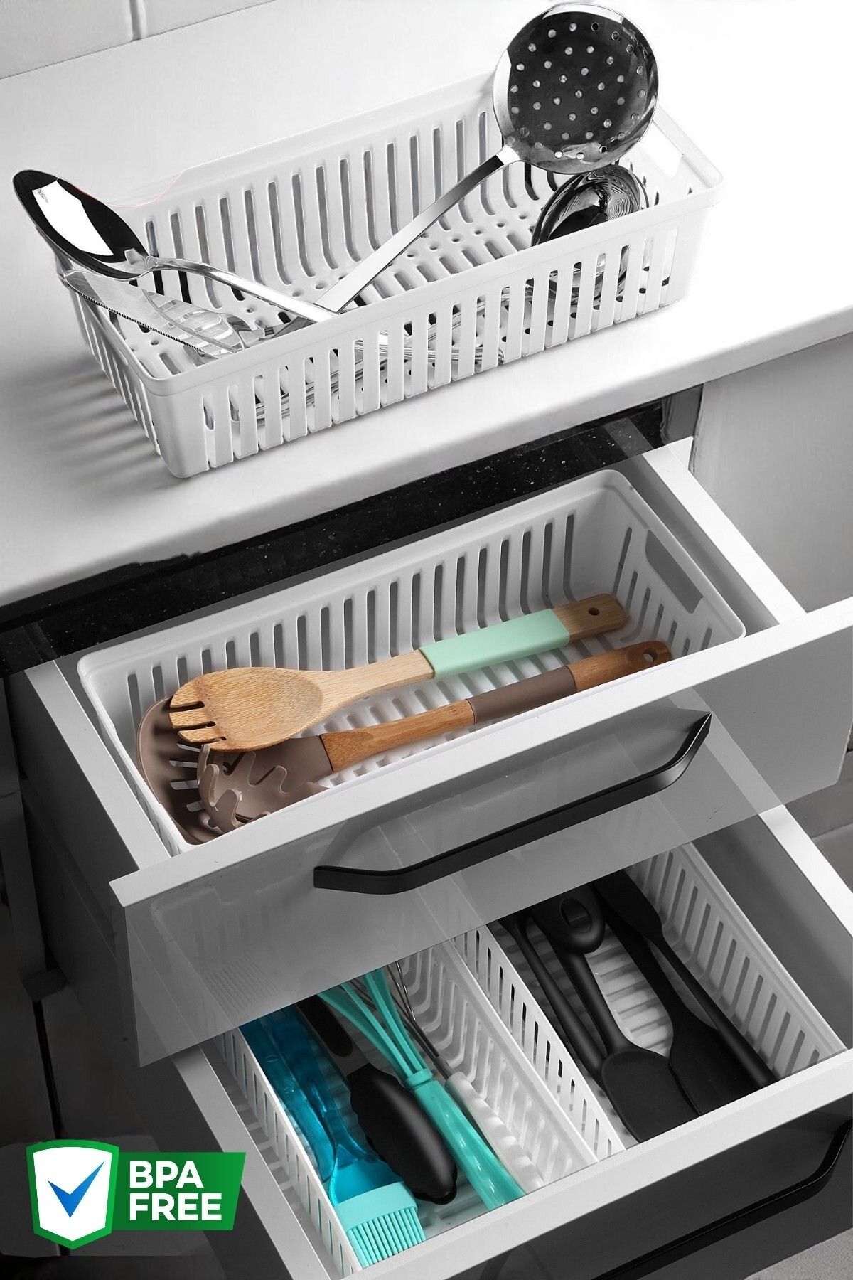 NY HOME 4 Adet Çekmece İçi Bıçaklık & Kaşıklık Organizer