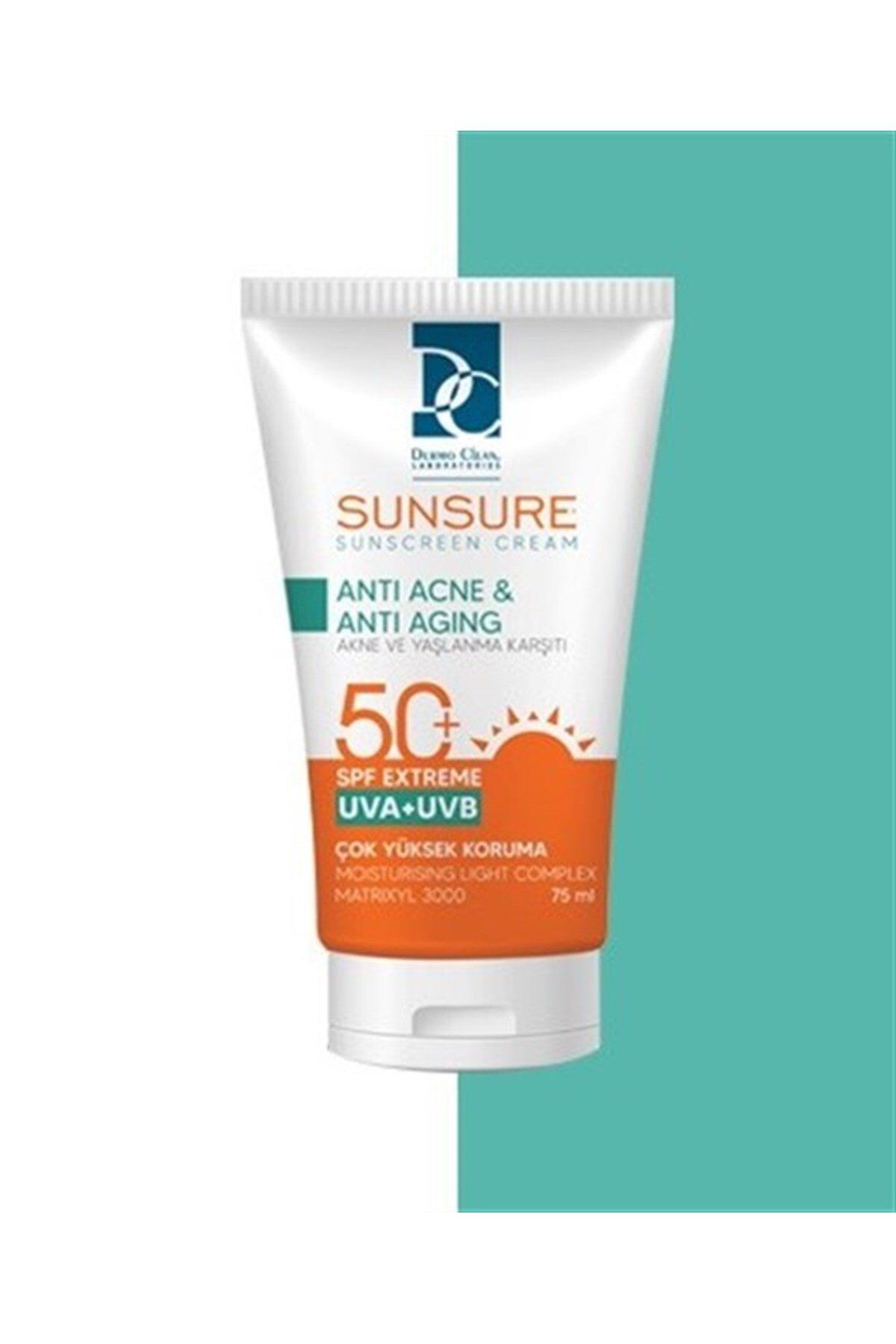 Dermo Clean Sunsure Anti Acne & Anti Aging ( Akne & Yaşlanma Karşıtı ) Spf50+ 75 ml