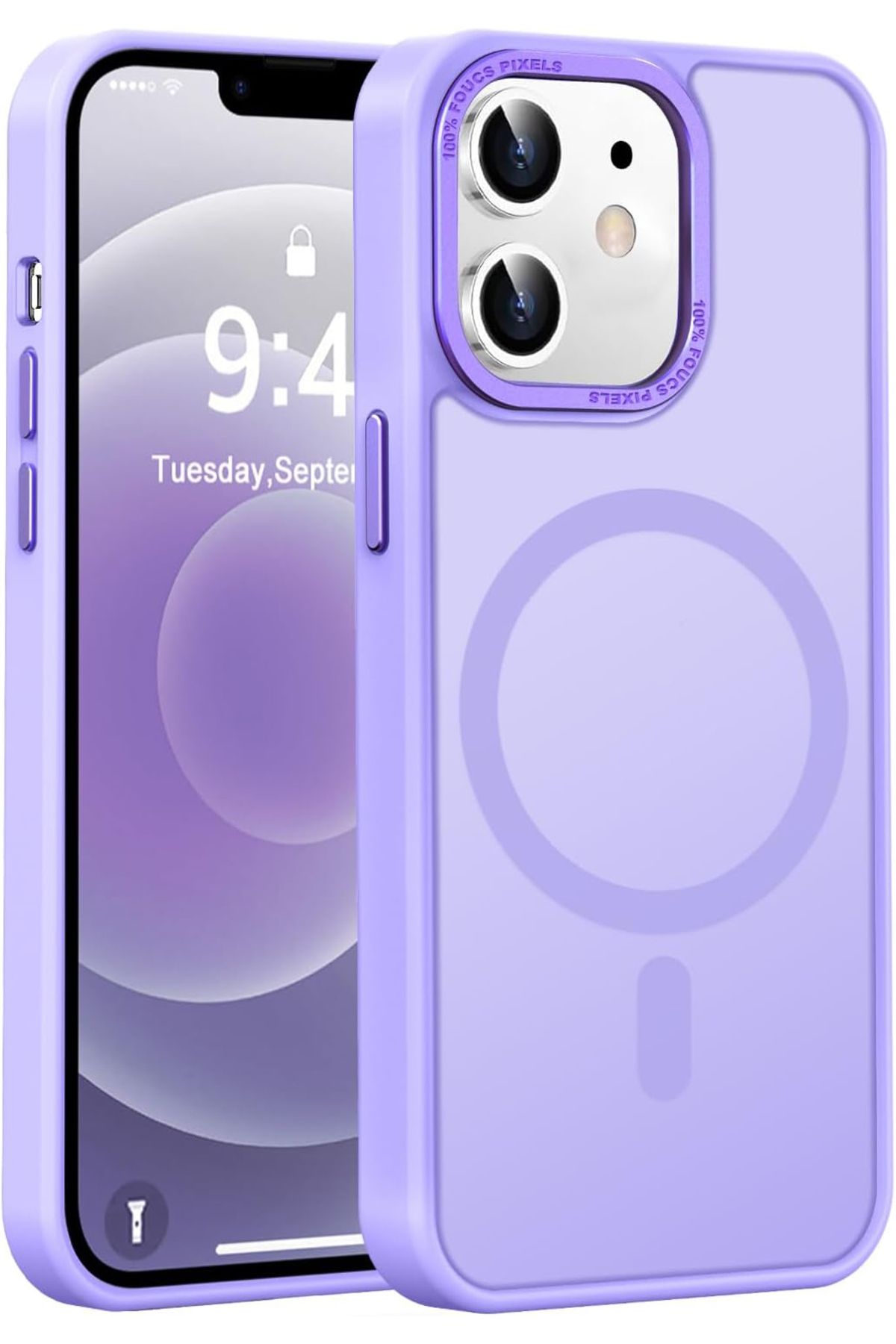EDELFU iPhone 12 ve 12 Pro Kılıfı için Manyetikli [Magsafe ile Uyumlu] Parmak İzi Önleyici Telefon Kılıfı