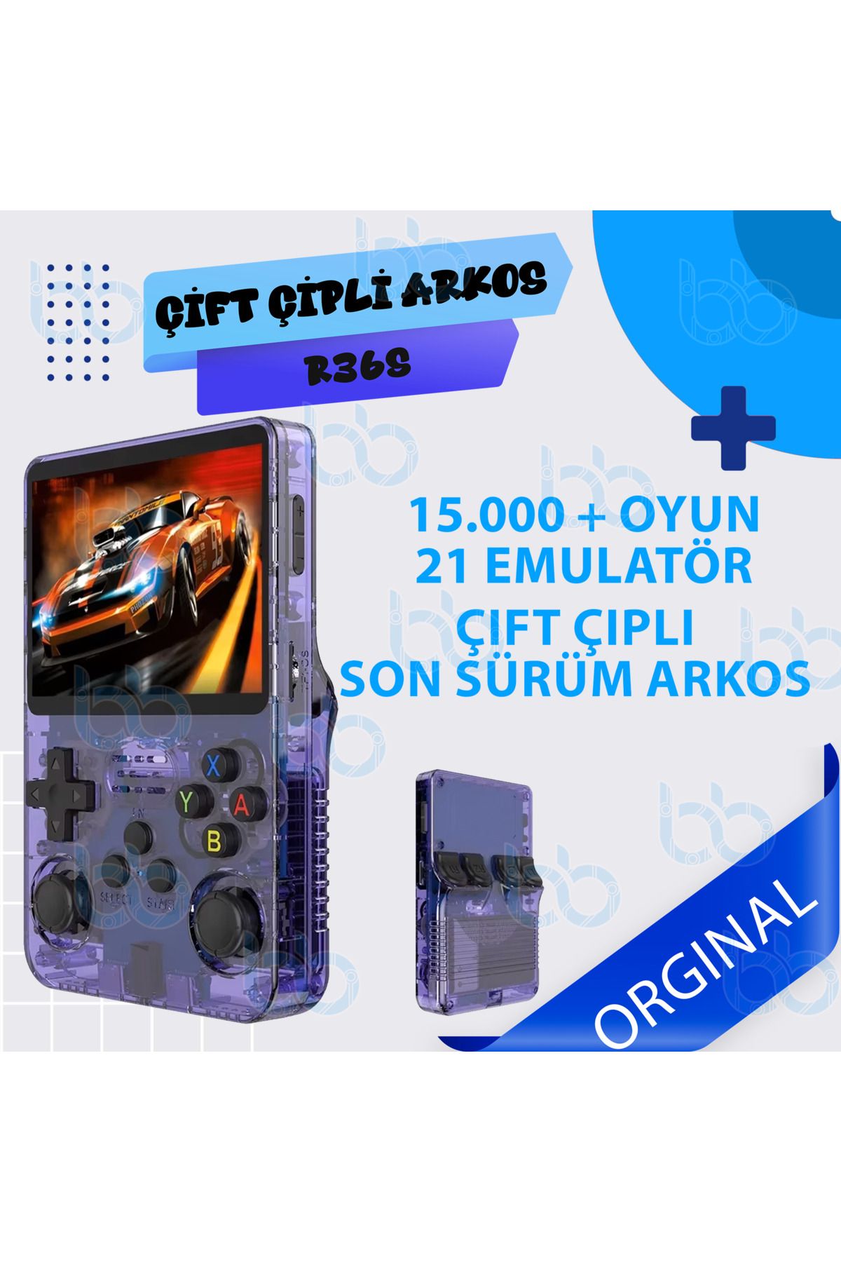 İMEXTECH R36s Çift Çipli | 128gb | 21 Emülatör | Arkos Yeni Sürüm 15.000 Oyun Konsolu