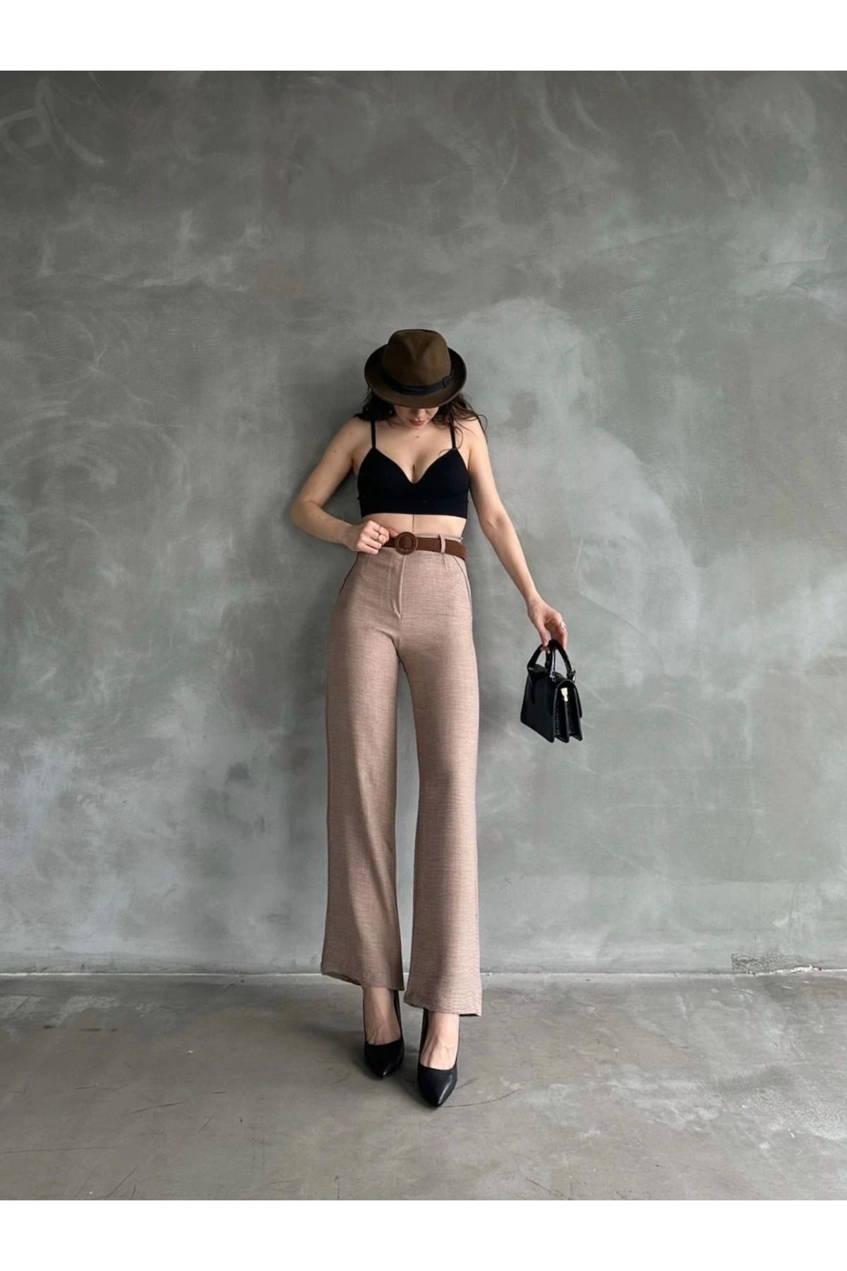 ZORM Trend Keten Pantolon - KAHVE