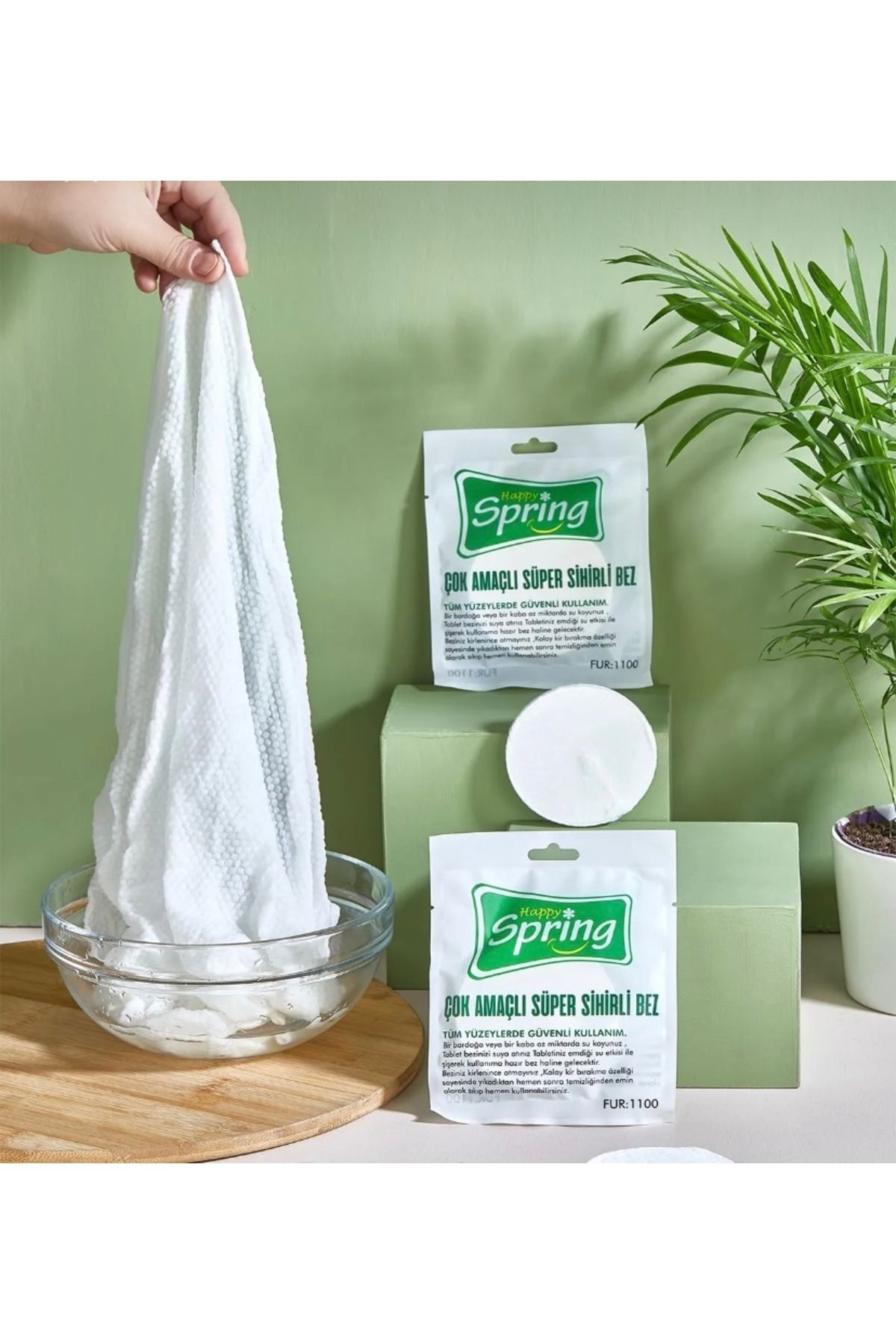 Şahika Kristal cama atılan imza (3 Adet) Süper Sihirli Suda Açılan Tablet Microfiber Temizlik Bezi 50x70cm Yıka Kullan