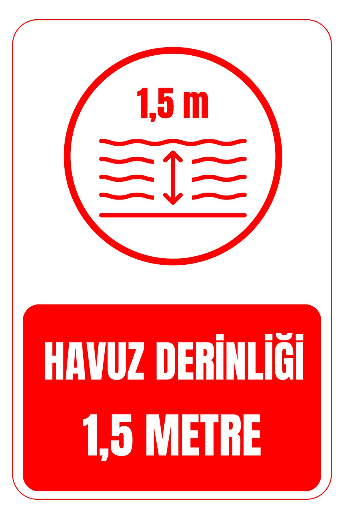 Girl Power 35 x 50 Havuz Derinliği 1,5 Metre Folyo Baskı Sticker Uyarı Levhası
