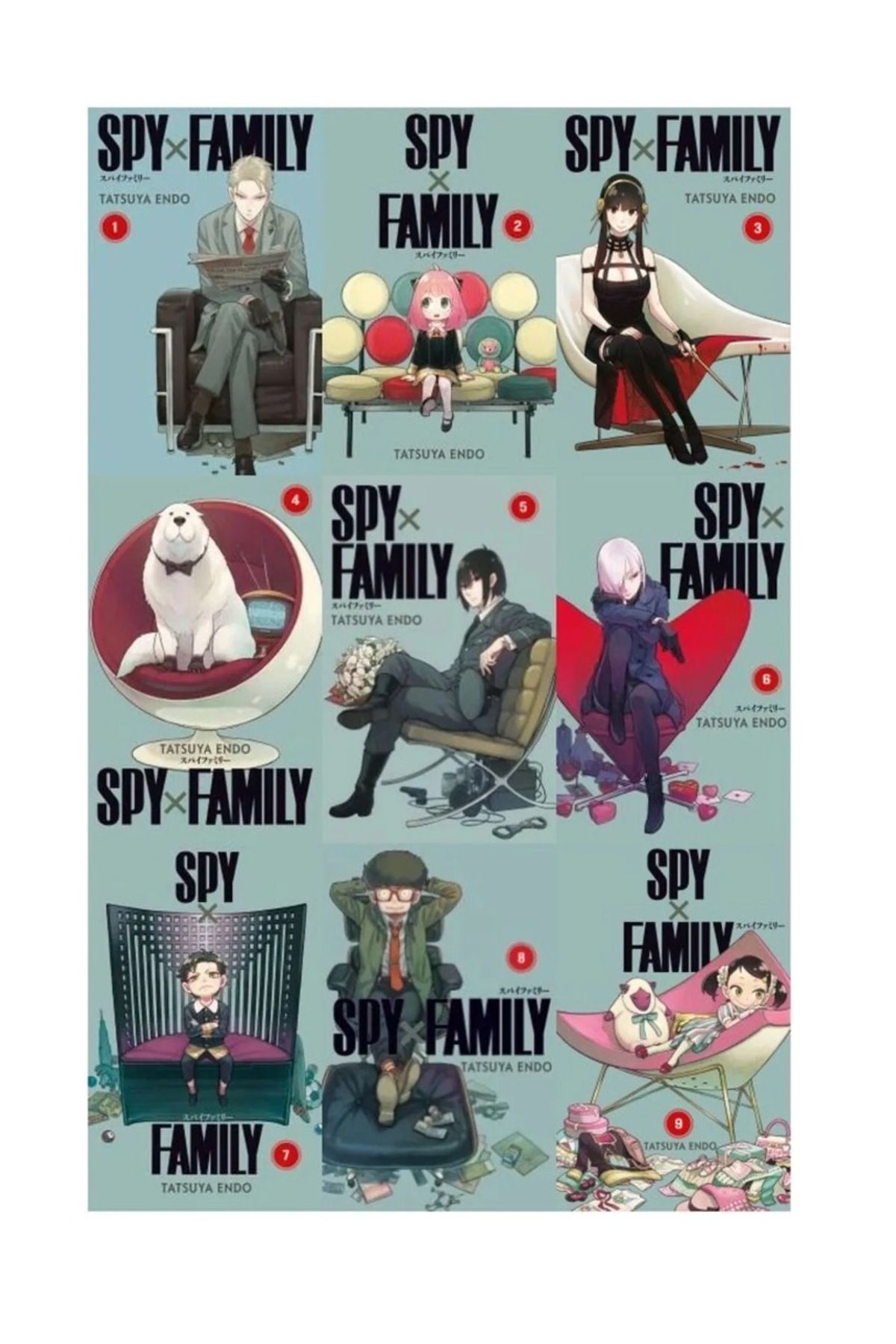 Gerekli Şeyler Yayıncılık Spy X Family 1-2-3-4-5-6-7-8-9 Manga Seti / KARTON+PATPAT ile Korunaklı Kargo / ŞEHRİN IŞIKLARI