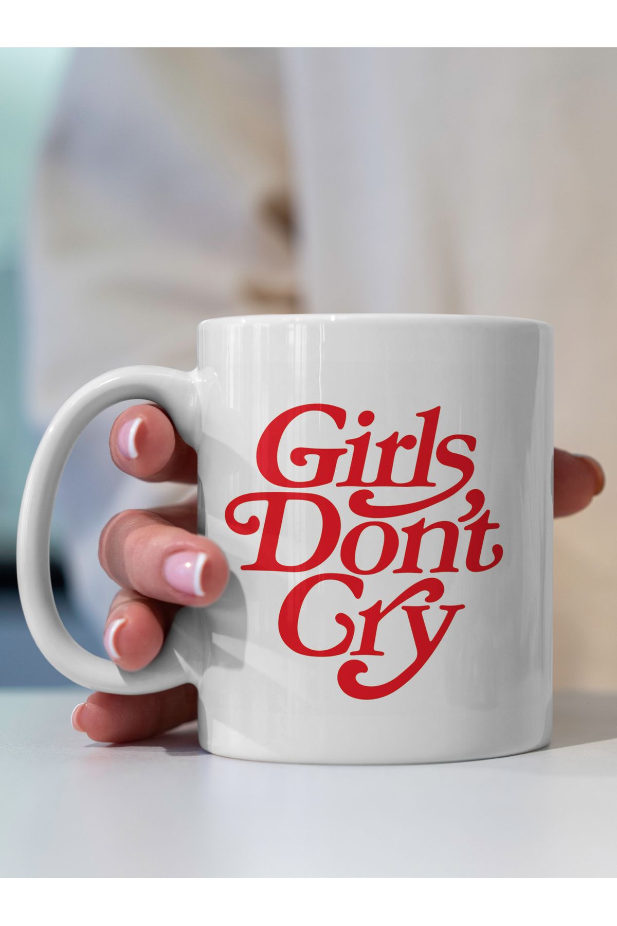 Ayabak Kupa Bardak - Girls Don't Cry Desenli Kupa Bardak - Hediyelik Kupa Bardak