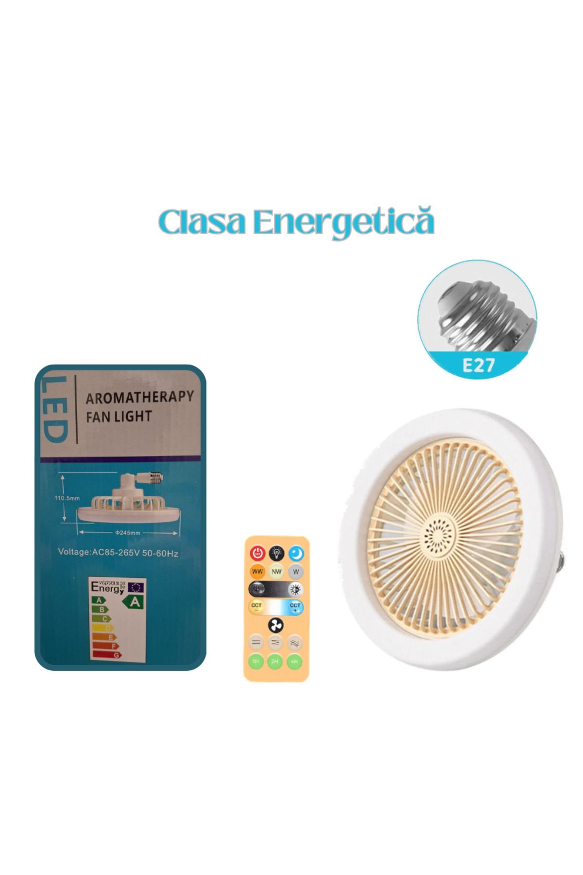 Generic-APF® Ceiling Light with Integrated Fan Remote Control, 3 Speeds 9