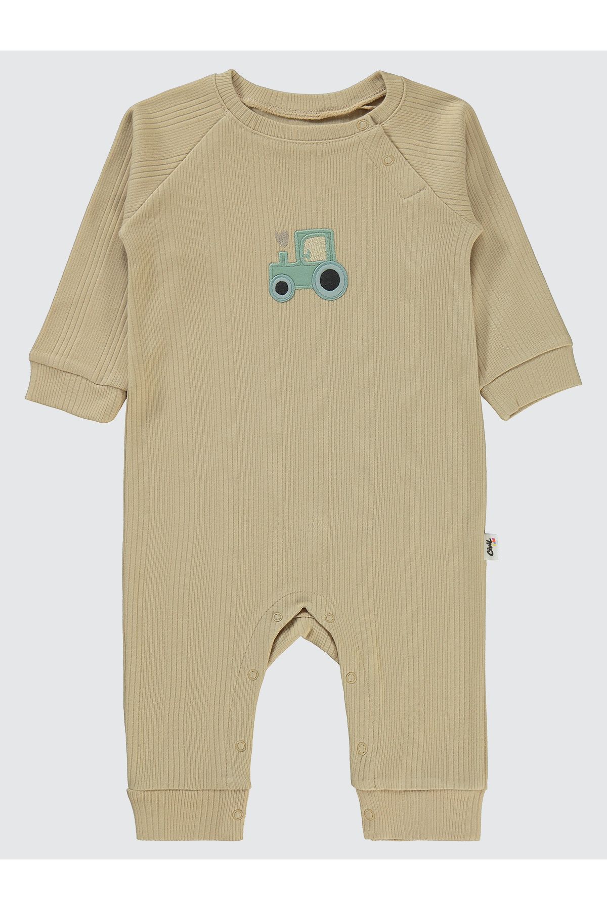 Civil Baby Erkek Bebek Patiksiz Tulum 6-18 Ay Sütlü Kahve