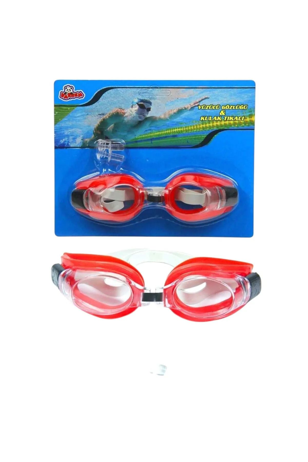 Sea Home Kulak Tıkaçlı Vakumlu Havuz Ve Deniz Yüzme Gözlüğü 3-8 Yaş Çocuk