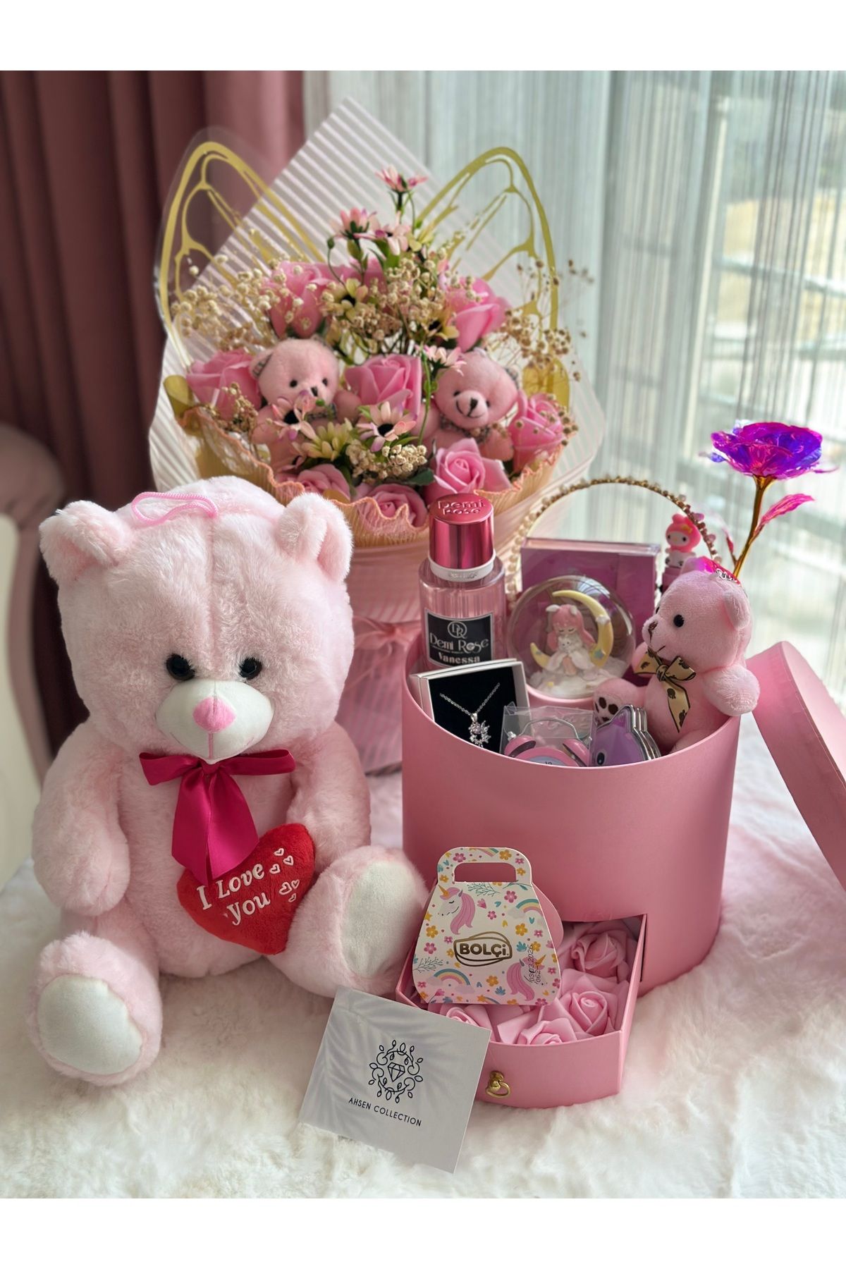 Ahsen Collection Minnoş pembe yeni