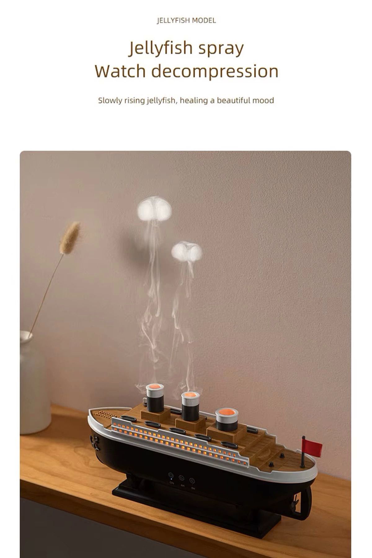 Heez Titanic Aromaterapi Hava Nemlendirici Kuruluğu Önlemek Için Verimli Gemi Dizaynlı Difüzör
