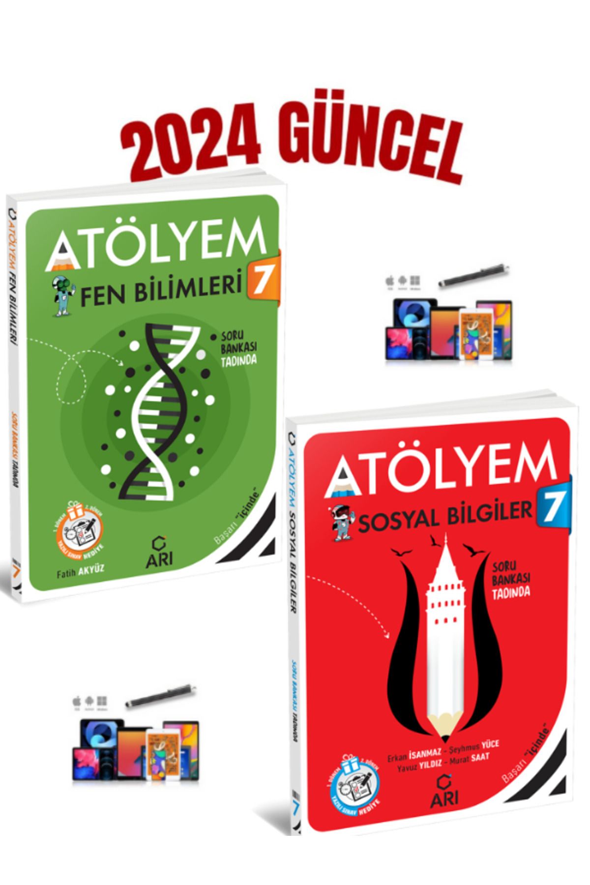 Arı Yayıncılık Arı Yayın 2024 7.Sınıf Atölyem Fen-Sosyal+Yazılı Ekleri Soru Bankası+Dokunmatik Kalem