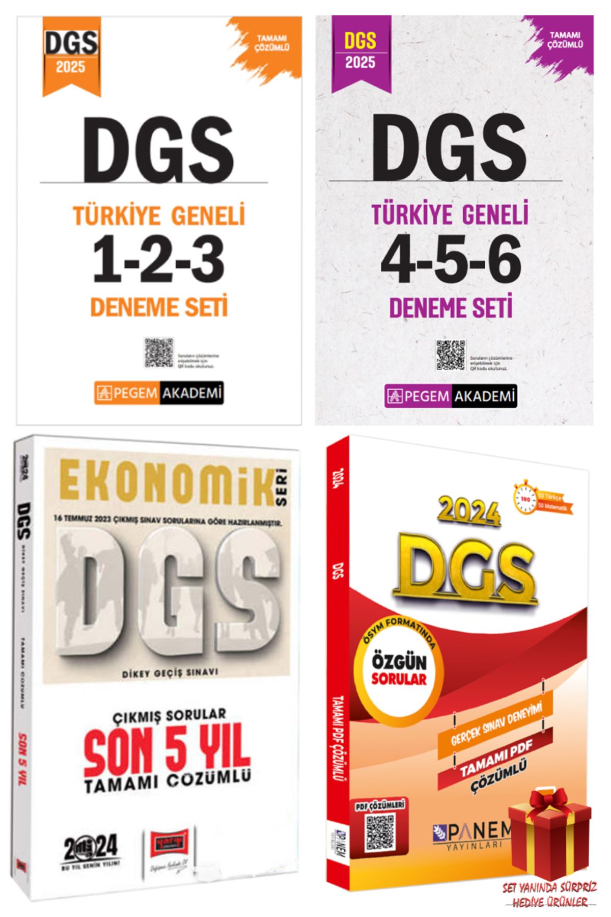 Pegem Akademi Yayıncılık 2025 Pegem DGS Türkiye Geneli Deneme Sınavları+Yargı DGS Çıkmış Sorular+DGS Deneme Sınavları