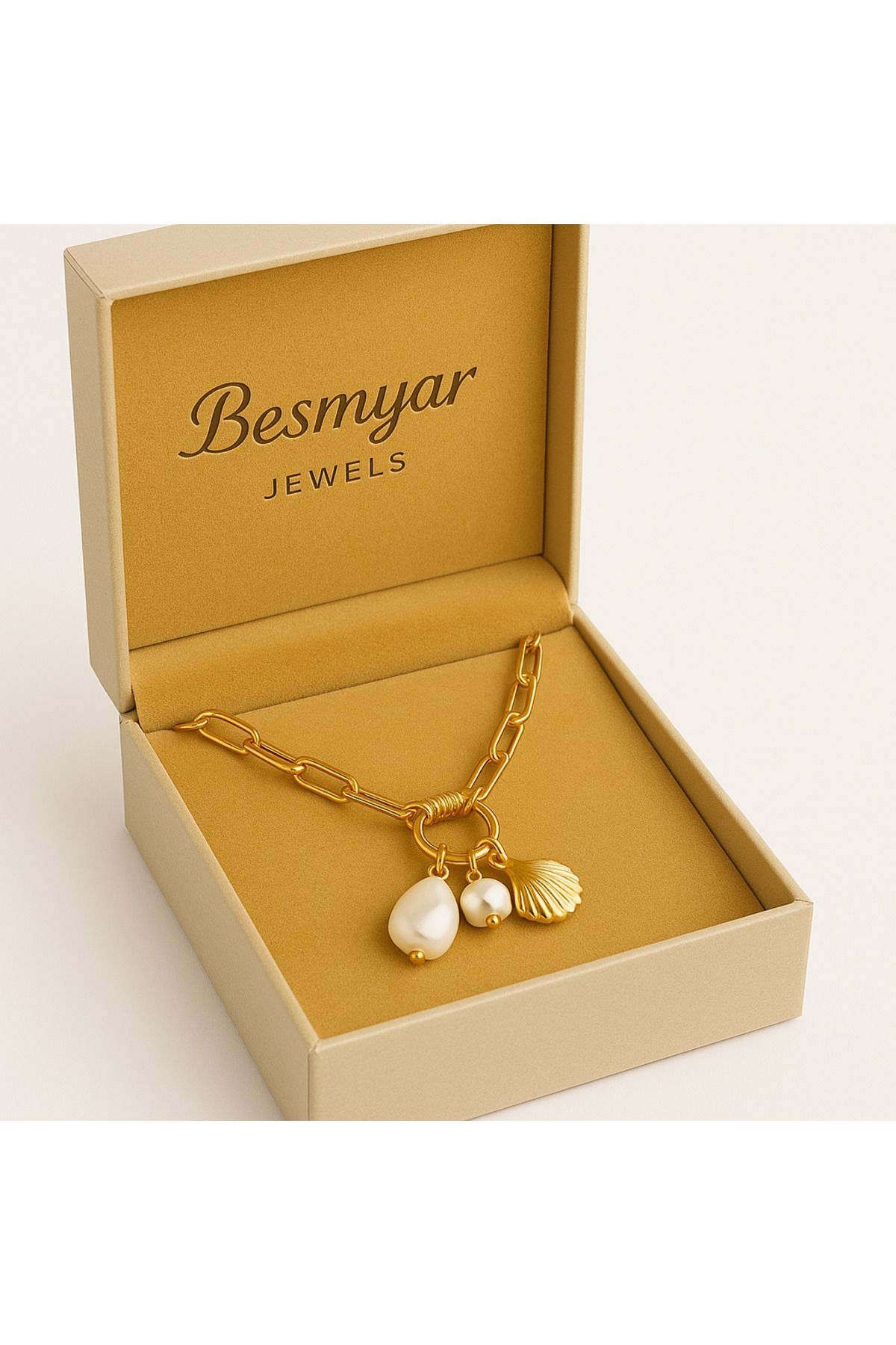 BESMYAR JEWELS Borak Kilitli Charm Li Kolye