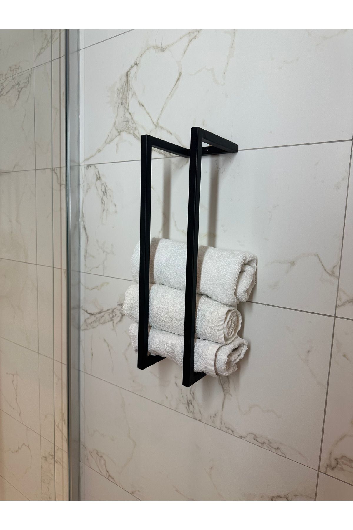 lyla concept Tulipa Metal Duvara Monte Havlu Rafı | Şık ve Fonksiyonel Havlu Organizeri