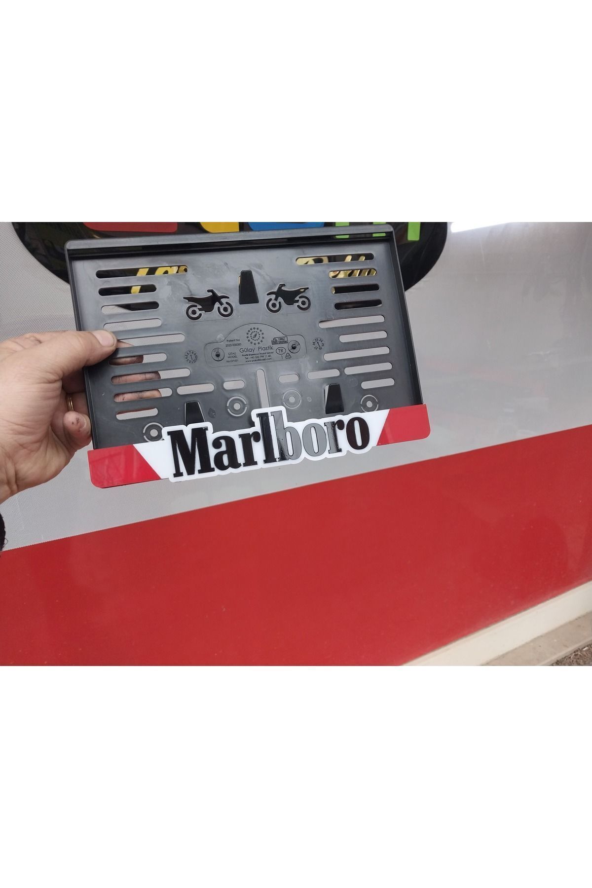 atom tasarım & reklam MOTOSİKLET PLAKALIK MARLBORO ATOM TASARIM